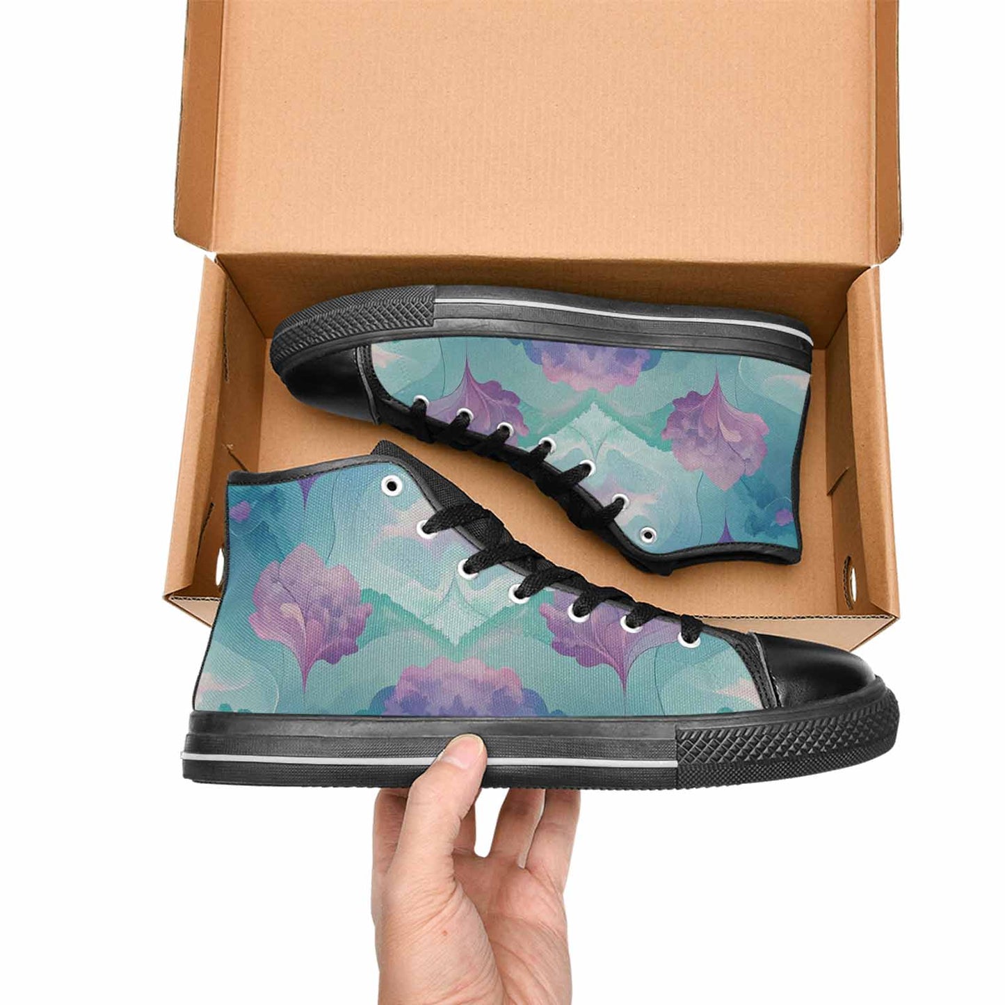 MEN'S Surrealist Dreamscape High Top Canvas Cottagecore Custom Sneakers