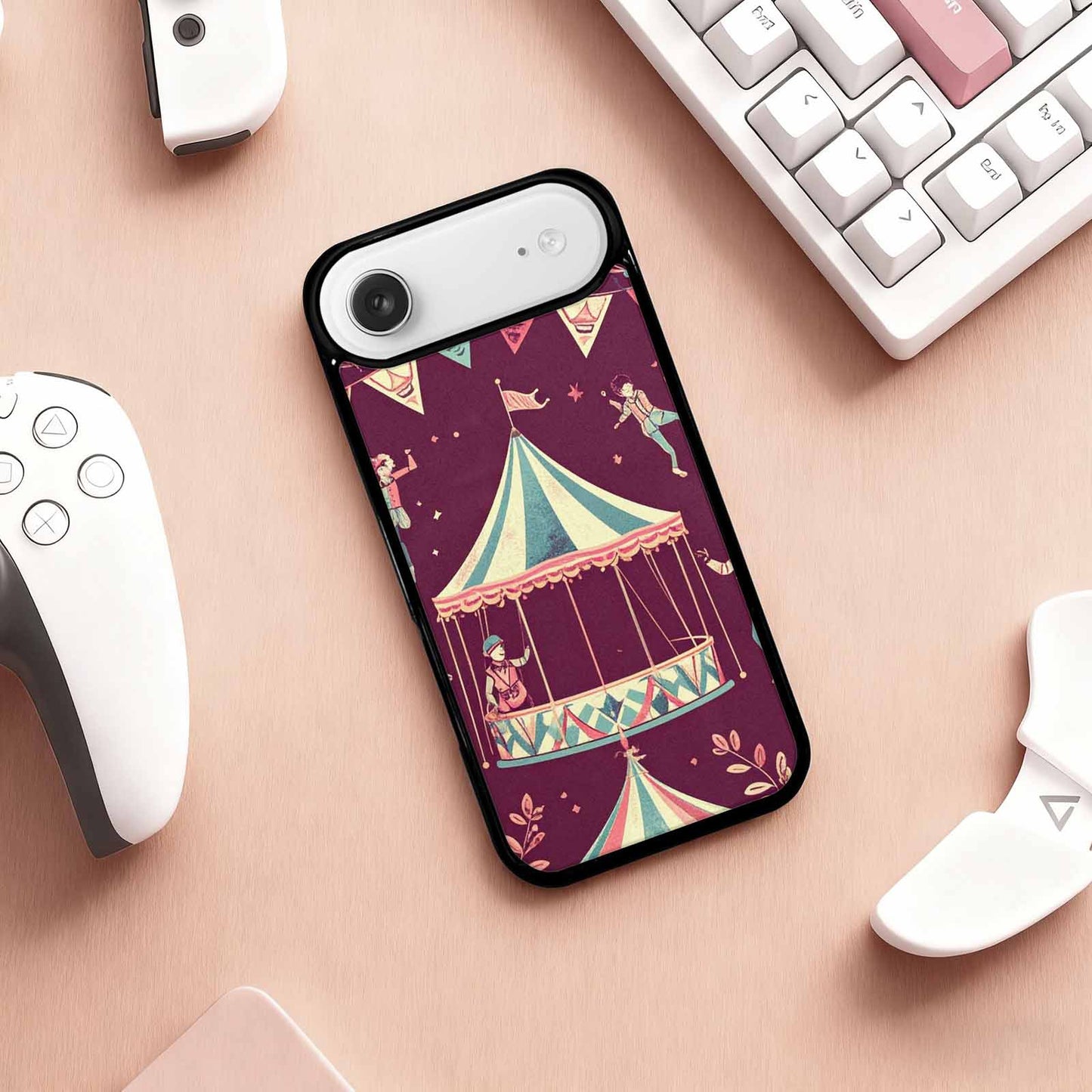 iPhone 17 Air Case — Vintage Circus Art Pattern Retro Vintage, Personalized Phone Case