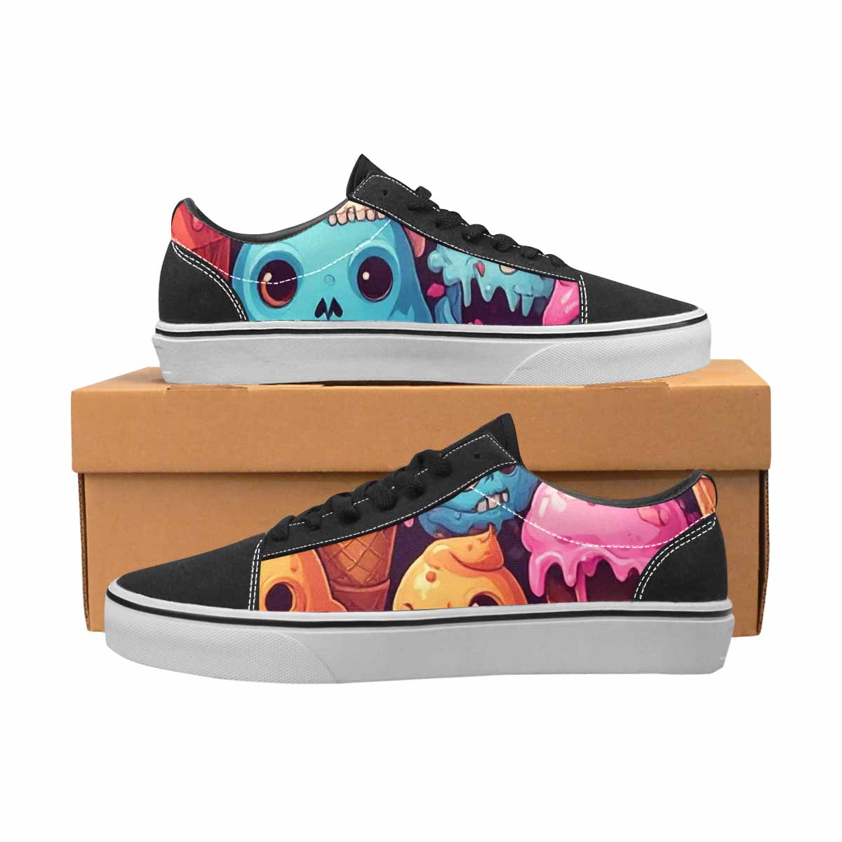 WOMEN'S Ice Cream Monsters Lace-Up Canvas Y2K Shoes