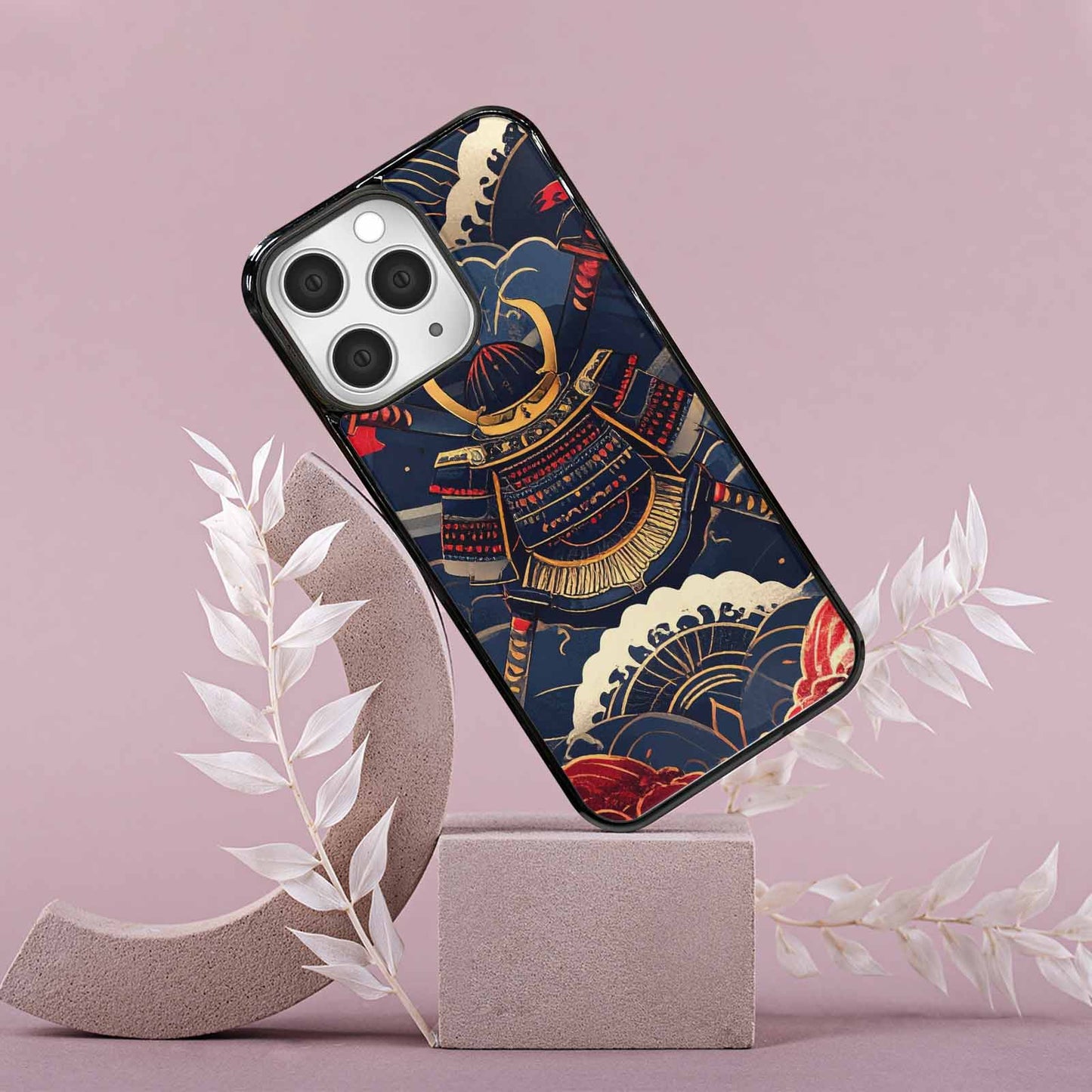 iPhone 15 Pro Max Case — Samurai Art Repeat Pattern, Unique Phone Case Design