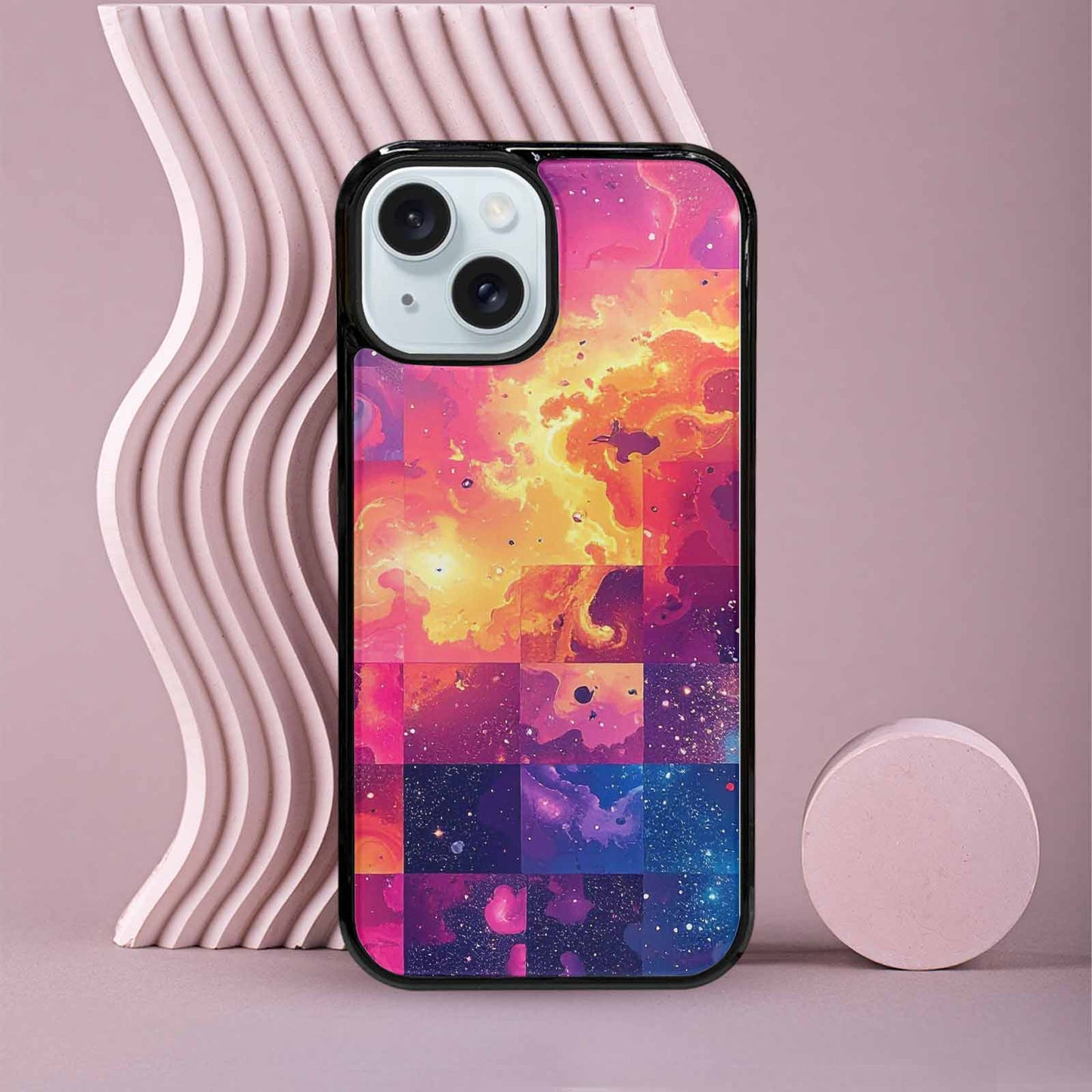 iPhone 15 Case — Cosmic Creature And Object Mashup Pattern, Personalized Phone Case