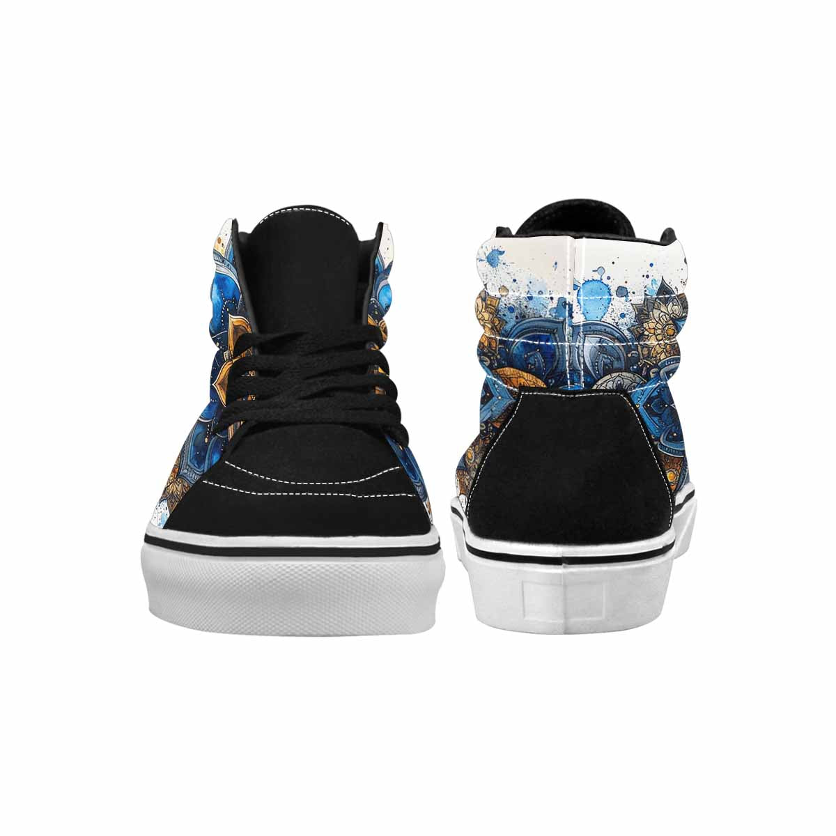 MEN'S Mandala Medallion High Top Canvas Vibrant Chaos Custom Sneakers