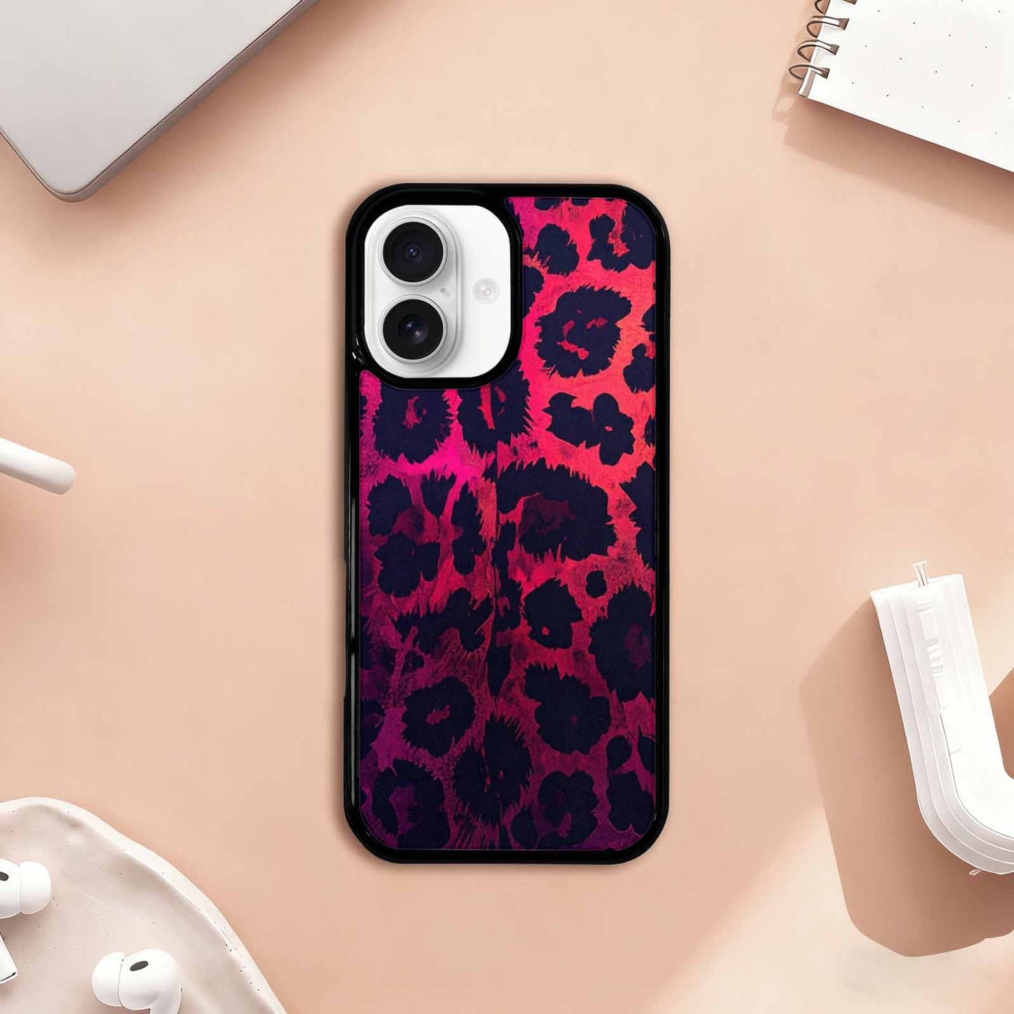 iPhone 17 Case — Leopard Print Dark Seamless Animal Print, Custom Art Phone Cover