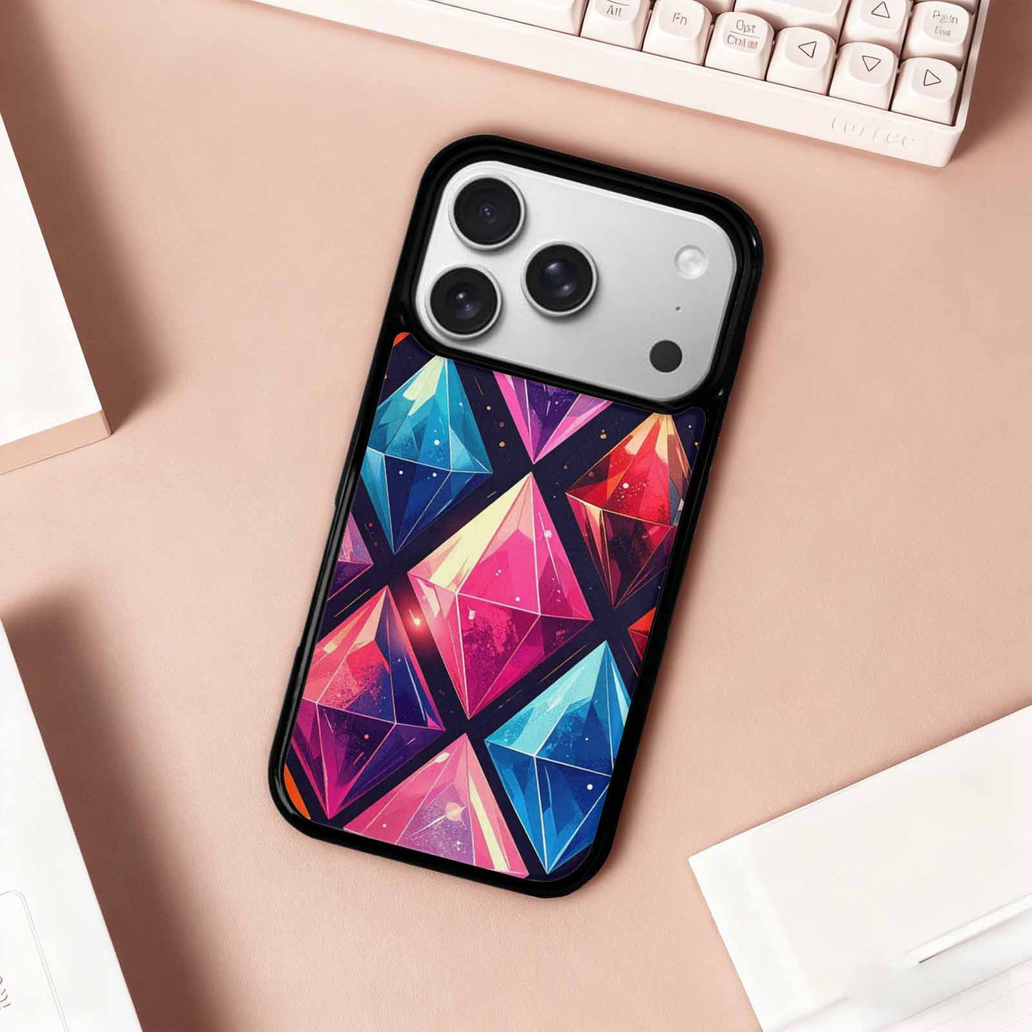 iPhone 17 Pro Case — Vintage Summer Diamond Retro Vintage, Custom Print Case Cover