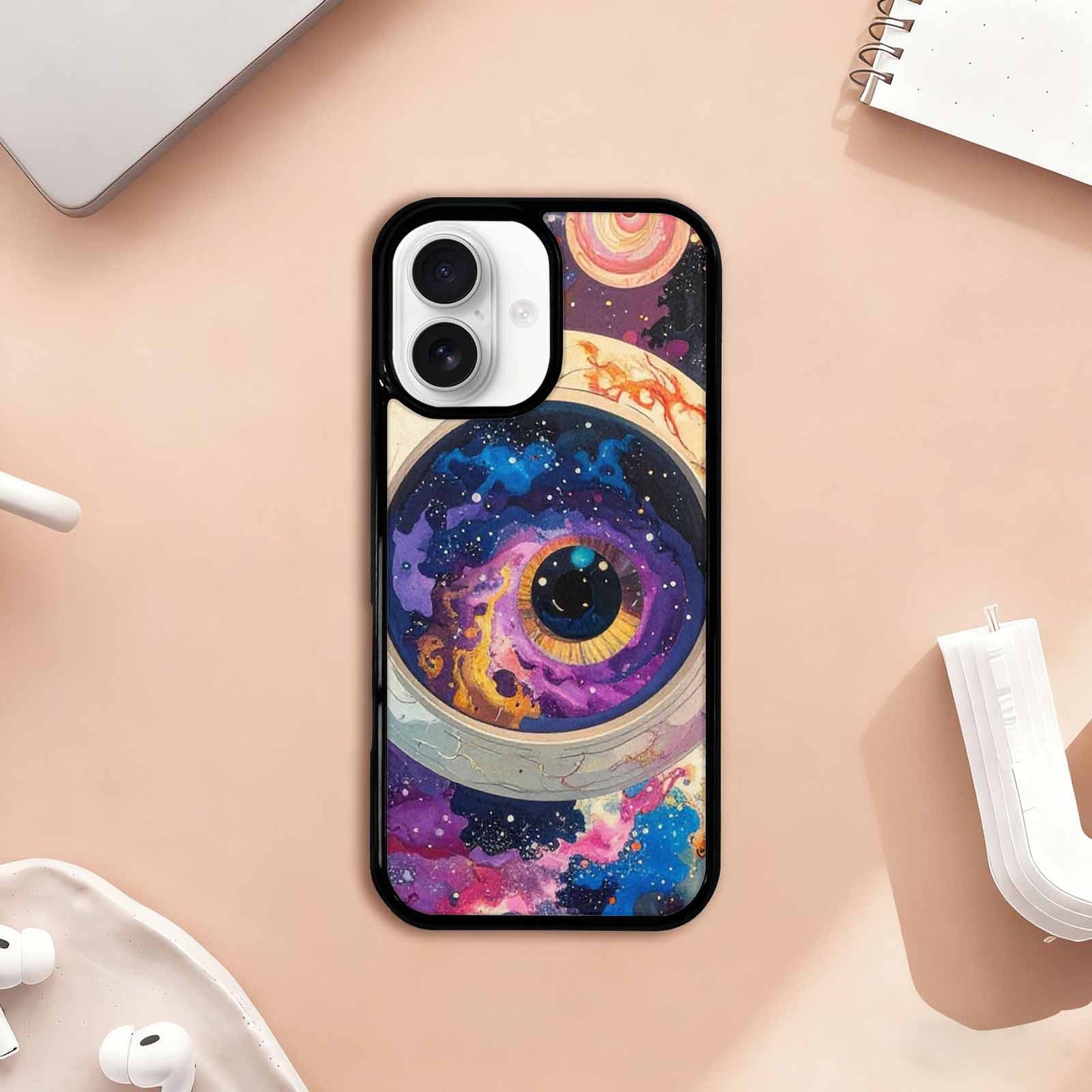 iPhone 17 Case — Seamless Tileable Pattern Of Galaxy Space, Custom Printed Phone Case