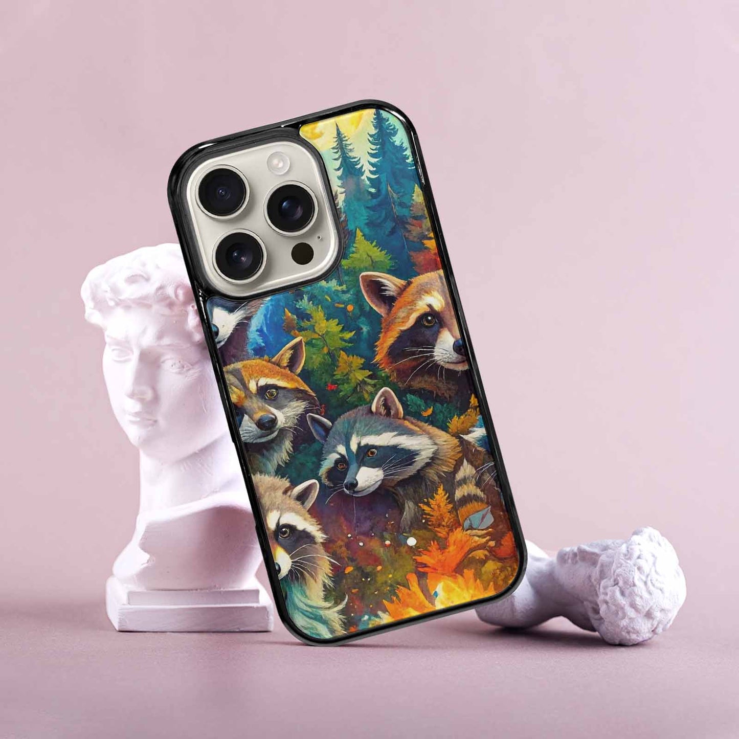 iPhone 16 Pro Case — Raccoon Bandit Raccoon Bandit Pattern Hundreds, Unique Phone Case Design