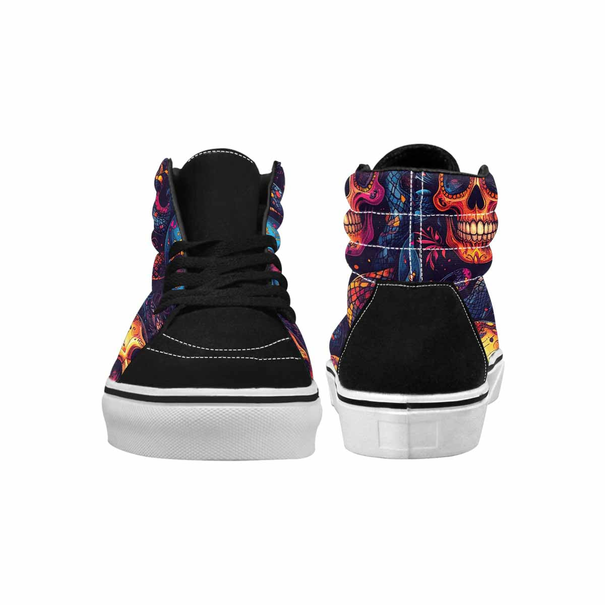 WOMEN'S Snake Skulls Print High Top Canvas Y2K Sneakers