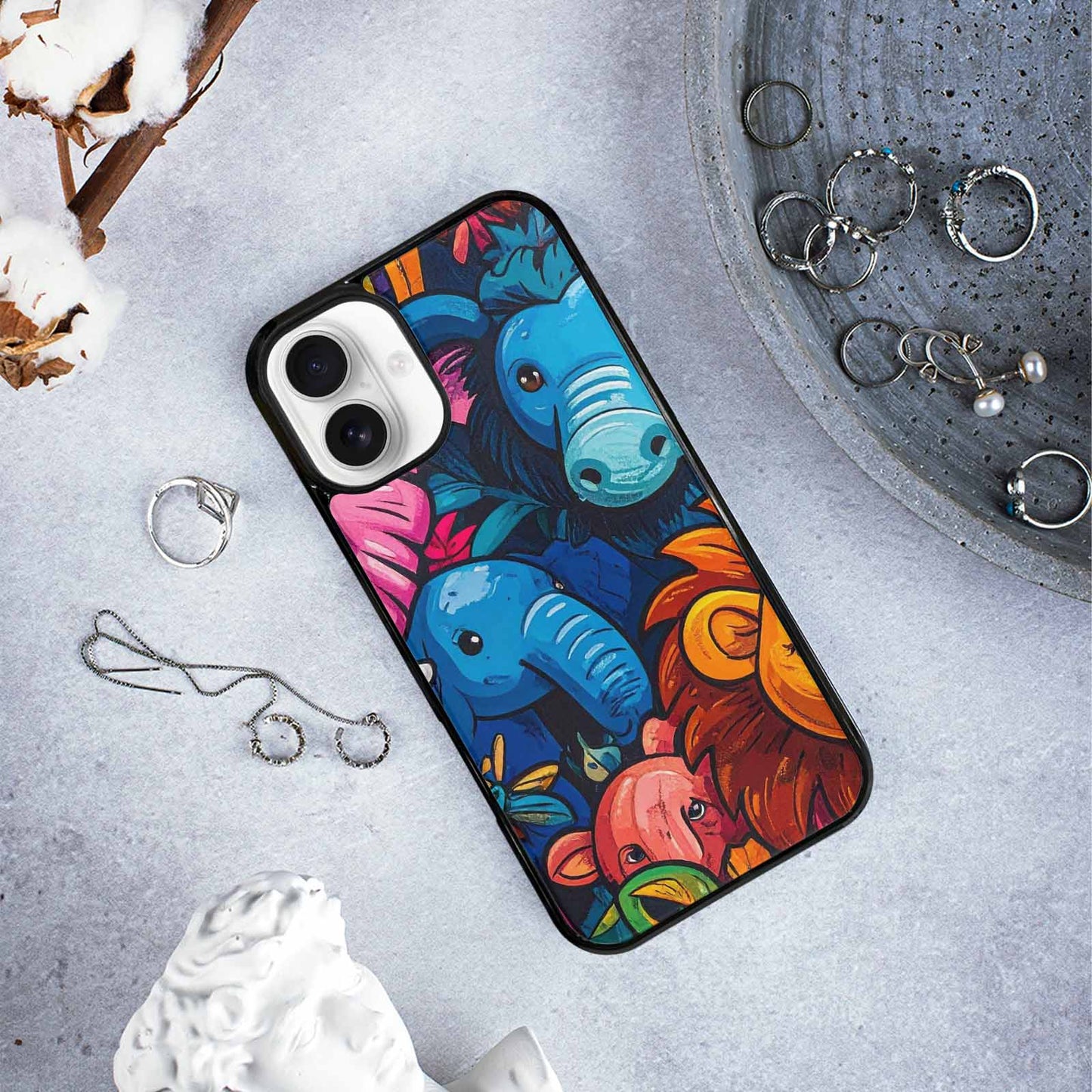 iPhone 16 Plus Case — Cartoon Animal Characters, Original Design Phone Case