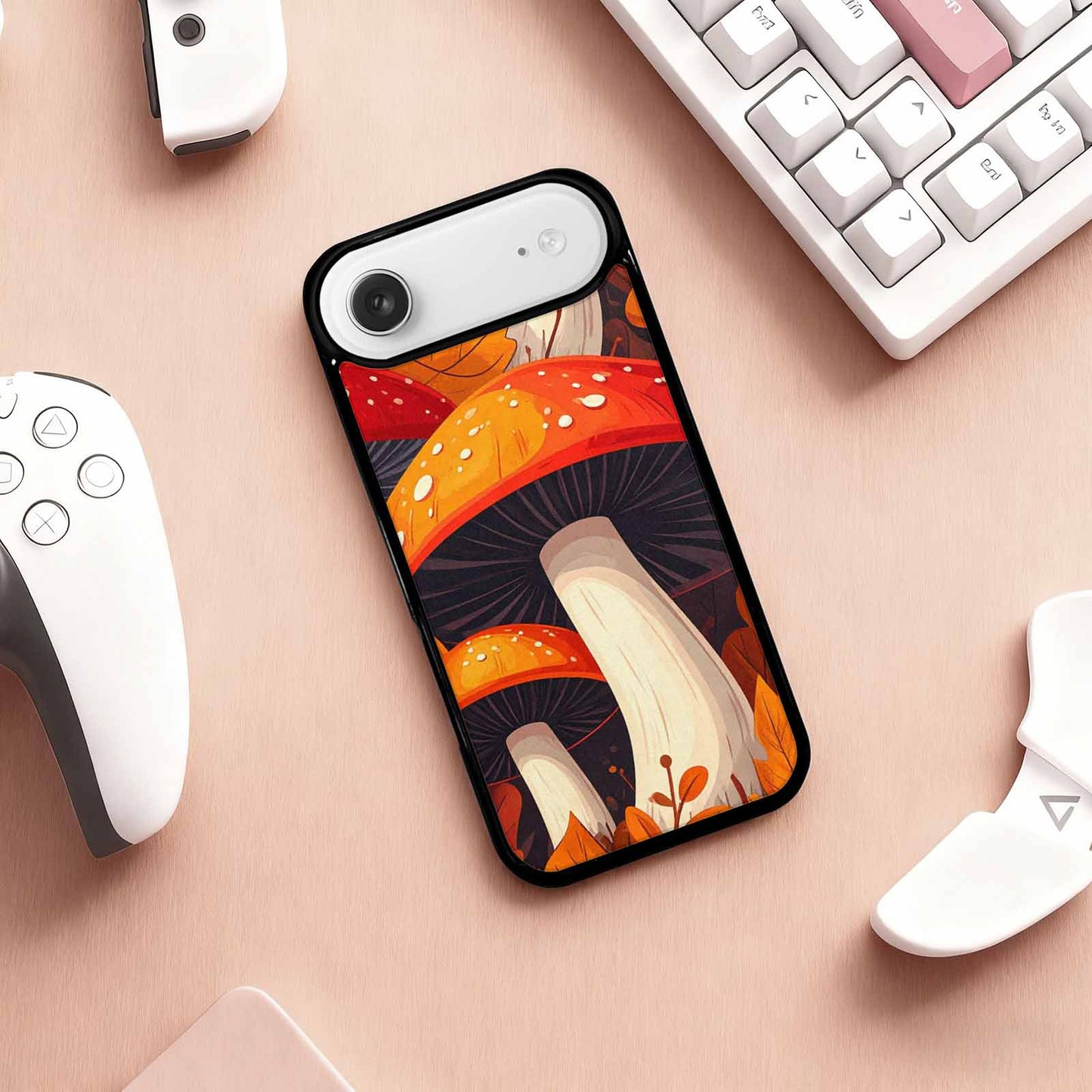 iPhone 17 Air Case — Bold Autumn Mushroom Original Art, Customized Protective Case