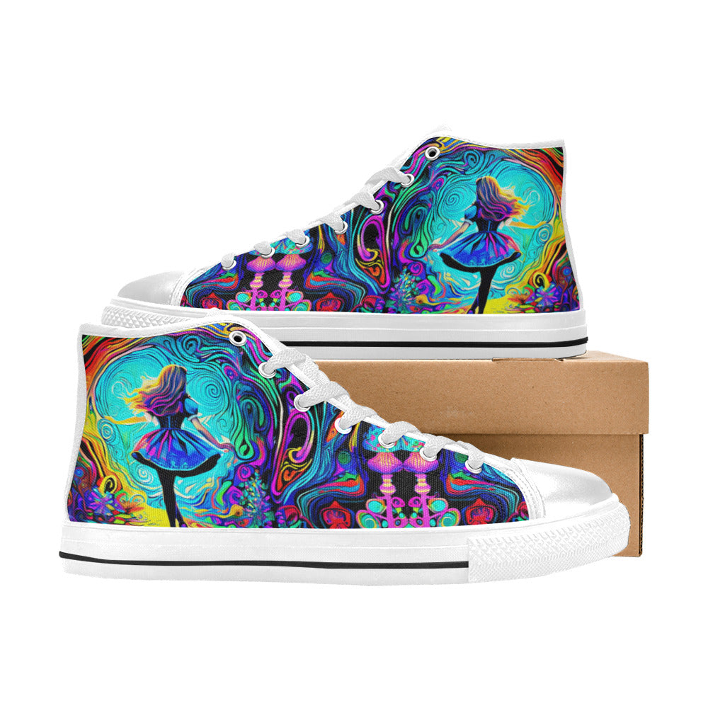 MEN'S Fantasy Art2 Men’S High Top Canvas Wallpaper Art Custom Shoes