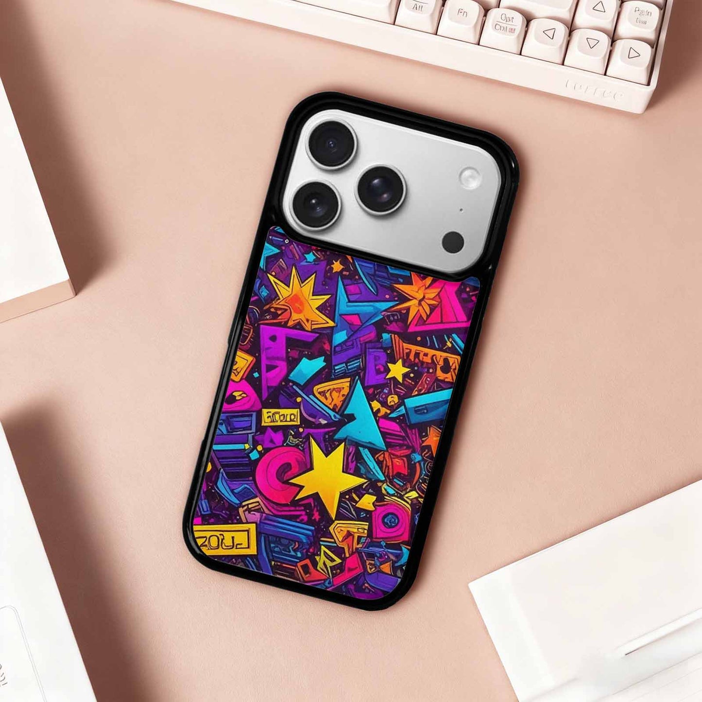 iPhone 17 Pro Case — Retro Motif Retro Motifs Pattern Retro, Custom Print Case Cover