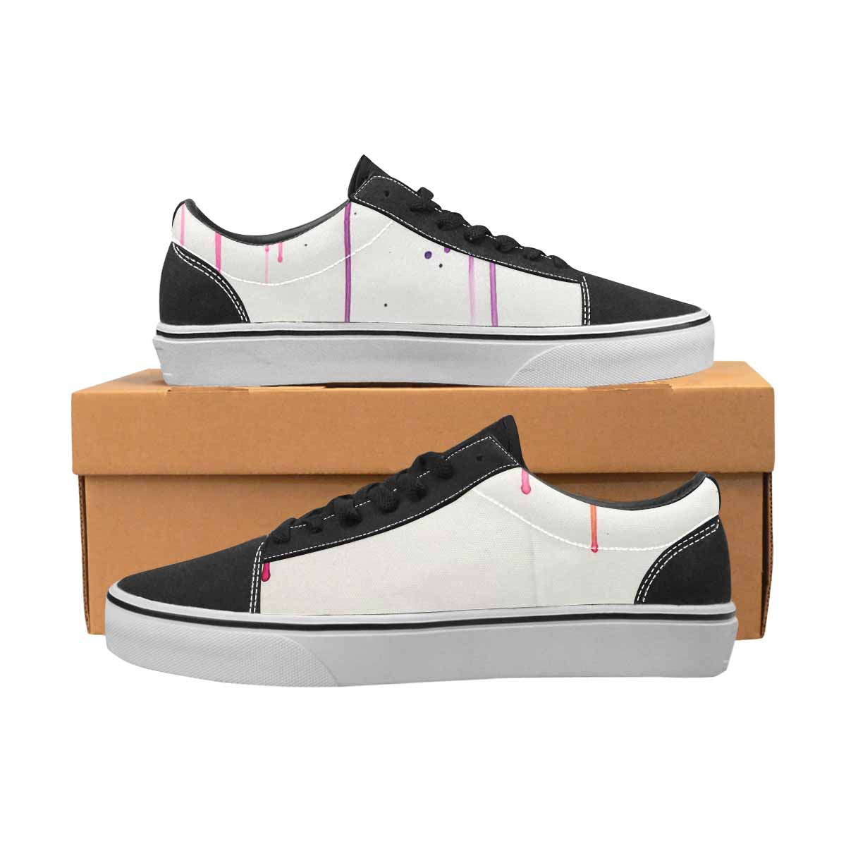 WOMEN'S Tie Lace-Up Canvas Kaleidoscope Custom Sneakers