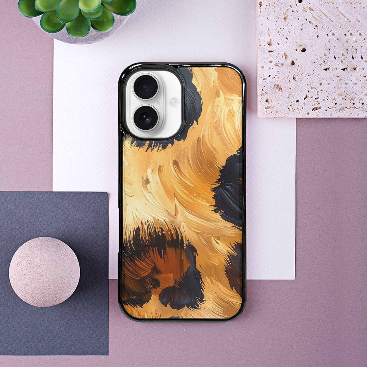 iPhone 16 Case — Leopard Soft Airbrush Gradient, Original Design Phone Case