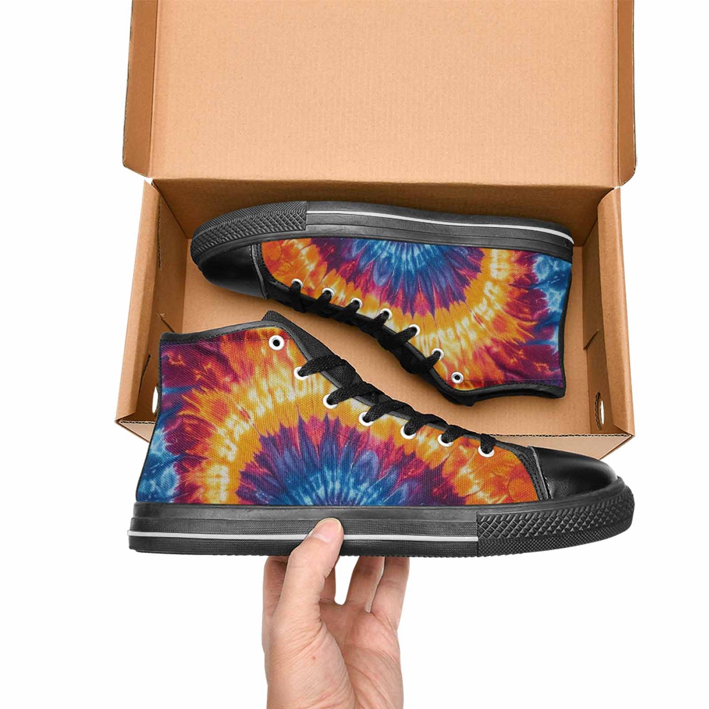 WOMEN'S Tie Dye Mixed Style High Top Canvas Dark Academia Shoes