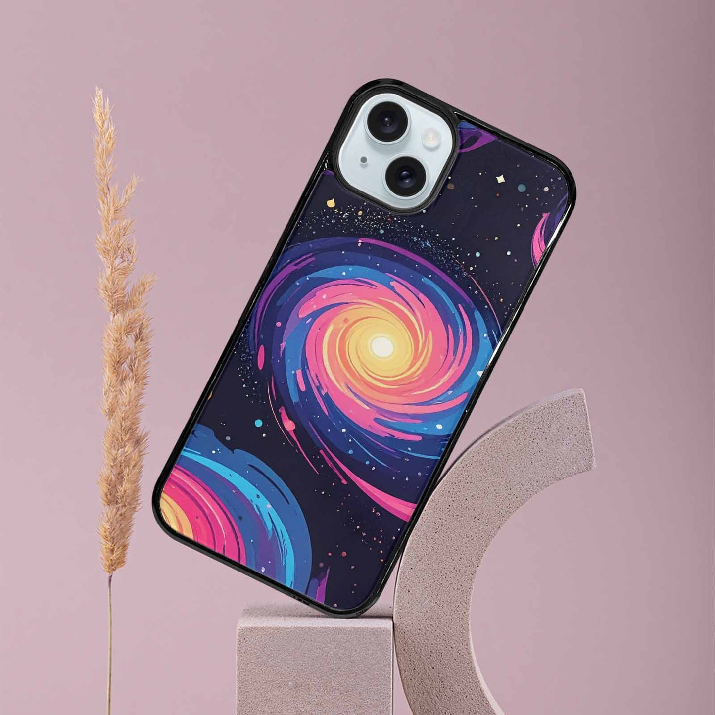 iPhone 15 Plus Case — Love Wins Galaxy Seamless Pattern Vibrant, Custom Art Phone Cover