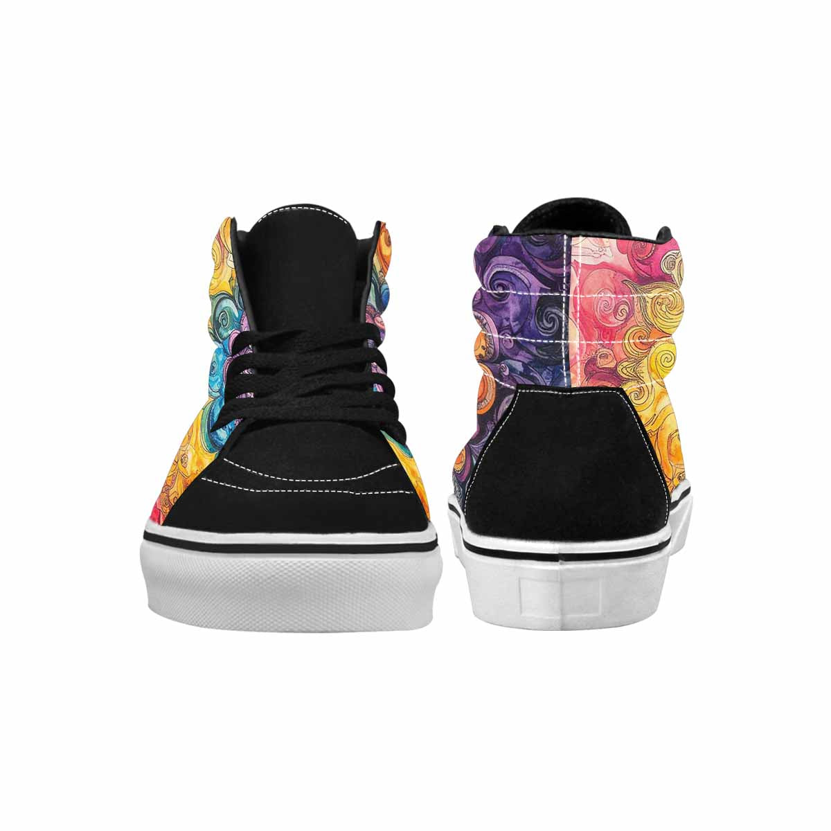 MEN'S Tie High Top Canvas Neon Fantasy Shoes