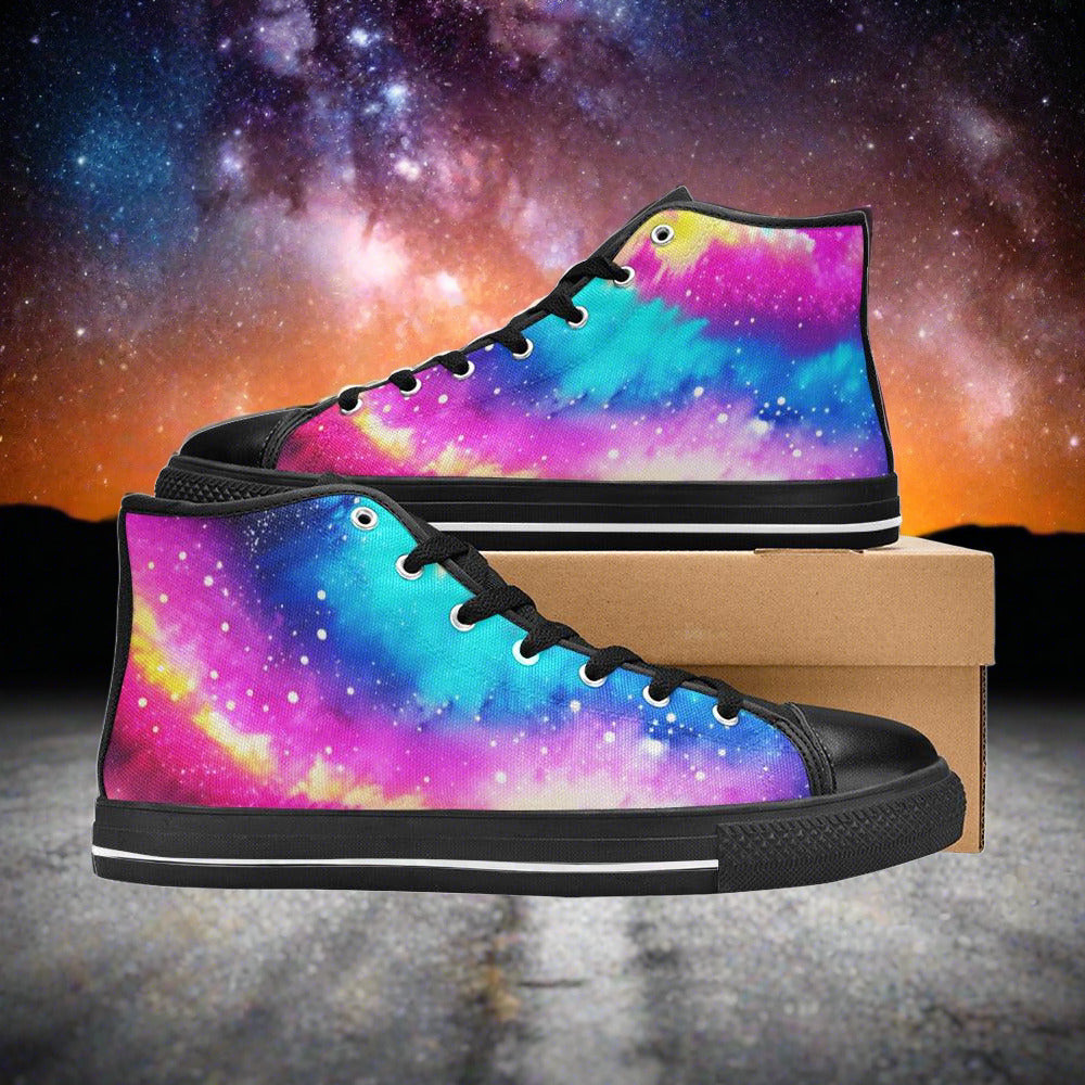 Aurora Borealis Teal Gold Unique Bold Art - Freaky Shoes