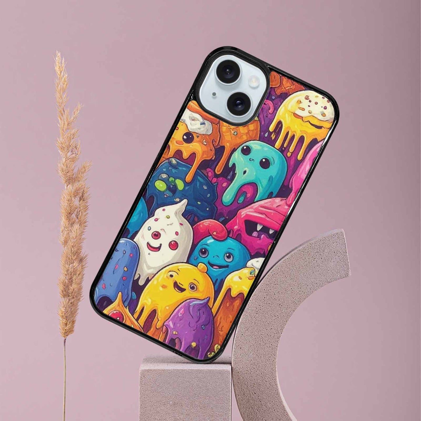 iPhone 15 Plus Case — Melting Ice Cream Monster Charac, Personalized Phone Case