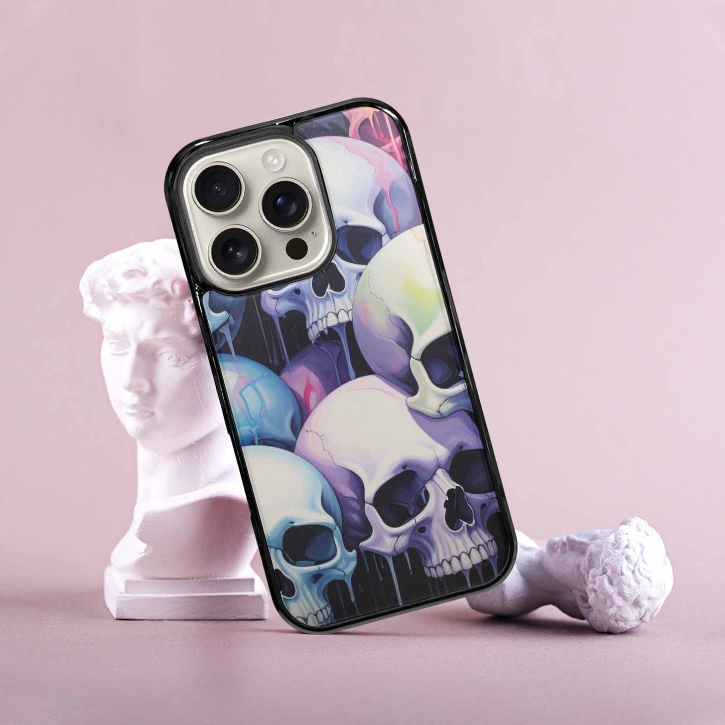 iPhone 16 Pro Case — Dark Black And White Color Tone, Personalized Phone Case