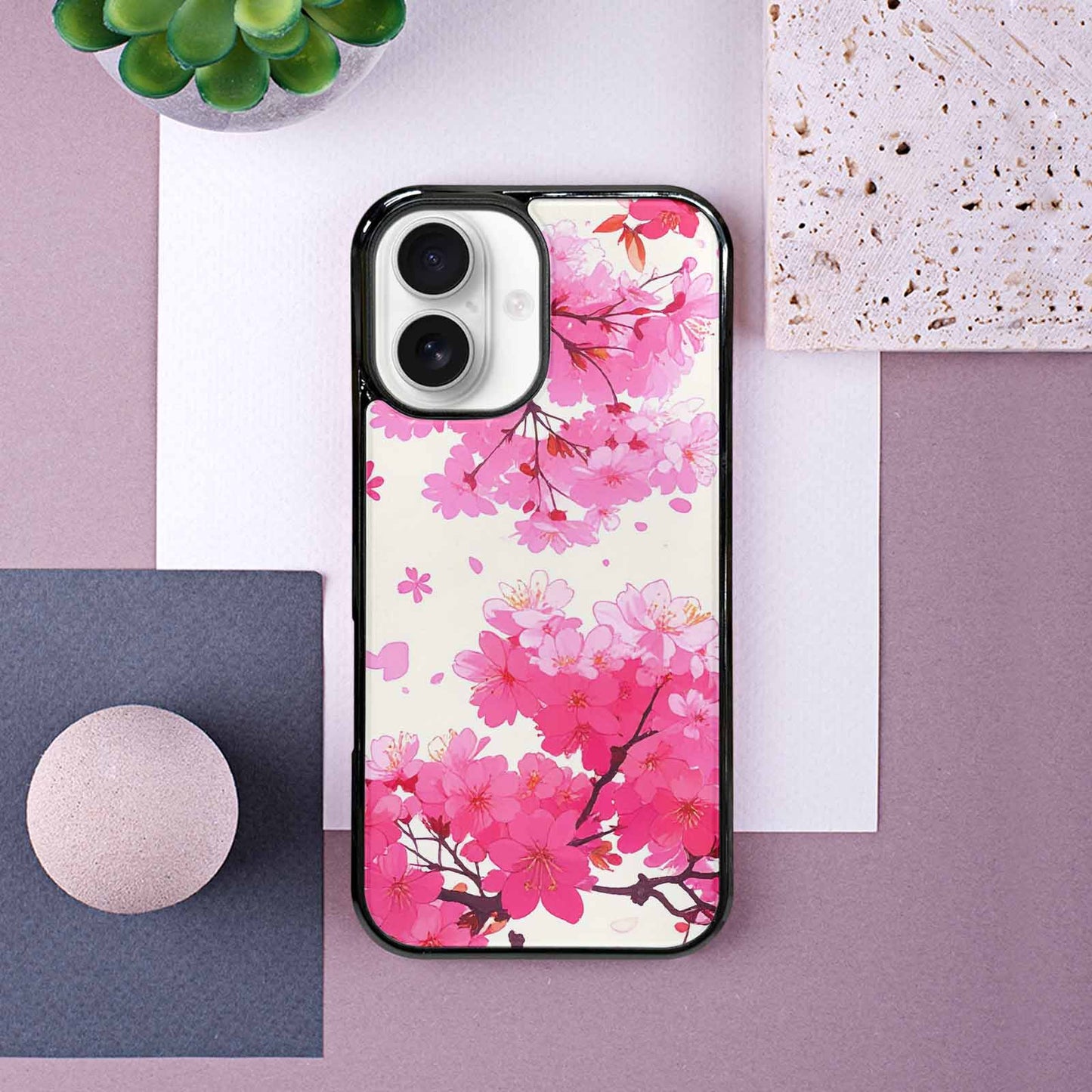 iPhone 16 Case — Cherry Blossom Branch Cherry Blo 0t0, Custom Art Phone Cover