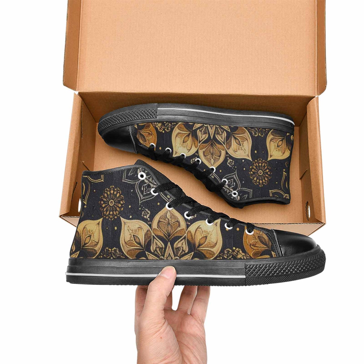 MEN'S Mandala High Top Canvas Dreamcore Custom Sneakers