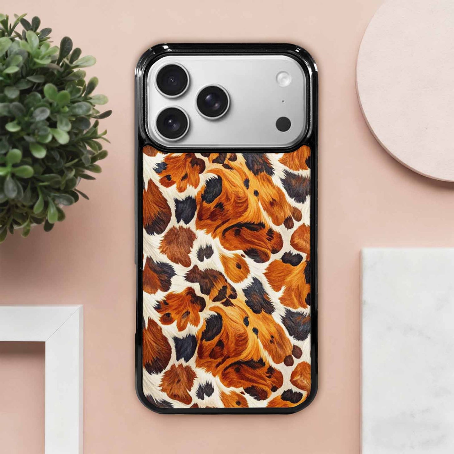 iPhone 17 Pro Max Case — Small Cow Animal Print Animal Print, Customized Protective Case