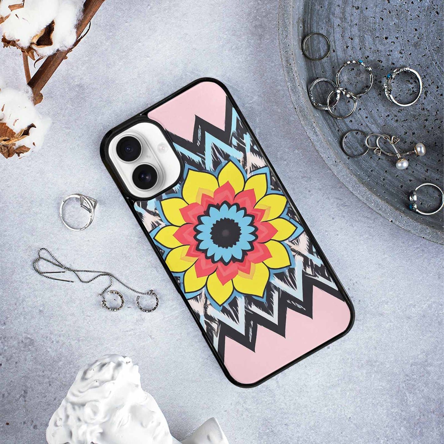 iPhone 16 Plus Case — 1960s Mod Cartoon Art Pattern, Custom Printed Phone Case
