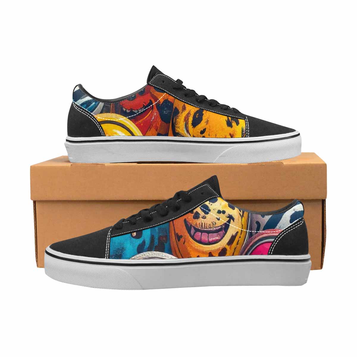 WOMEN'S Smiley Faces Lace-Up Canvas Dreamcore Shoes