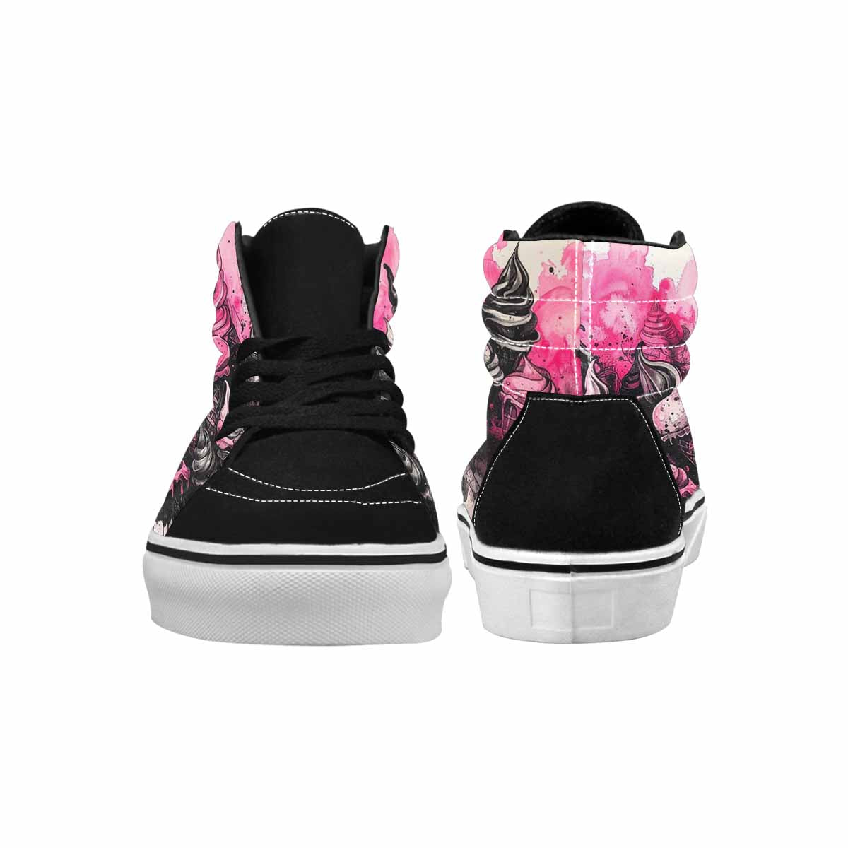 MEN'S Ice Cream Motif High Top Canvas Dark Academia Sneakers