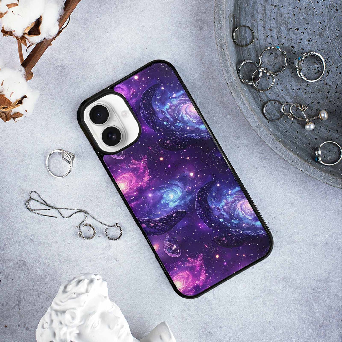 iPhone 16 Plus Case — Galaxy Snake Print Custom, Custom Art Phone Cover