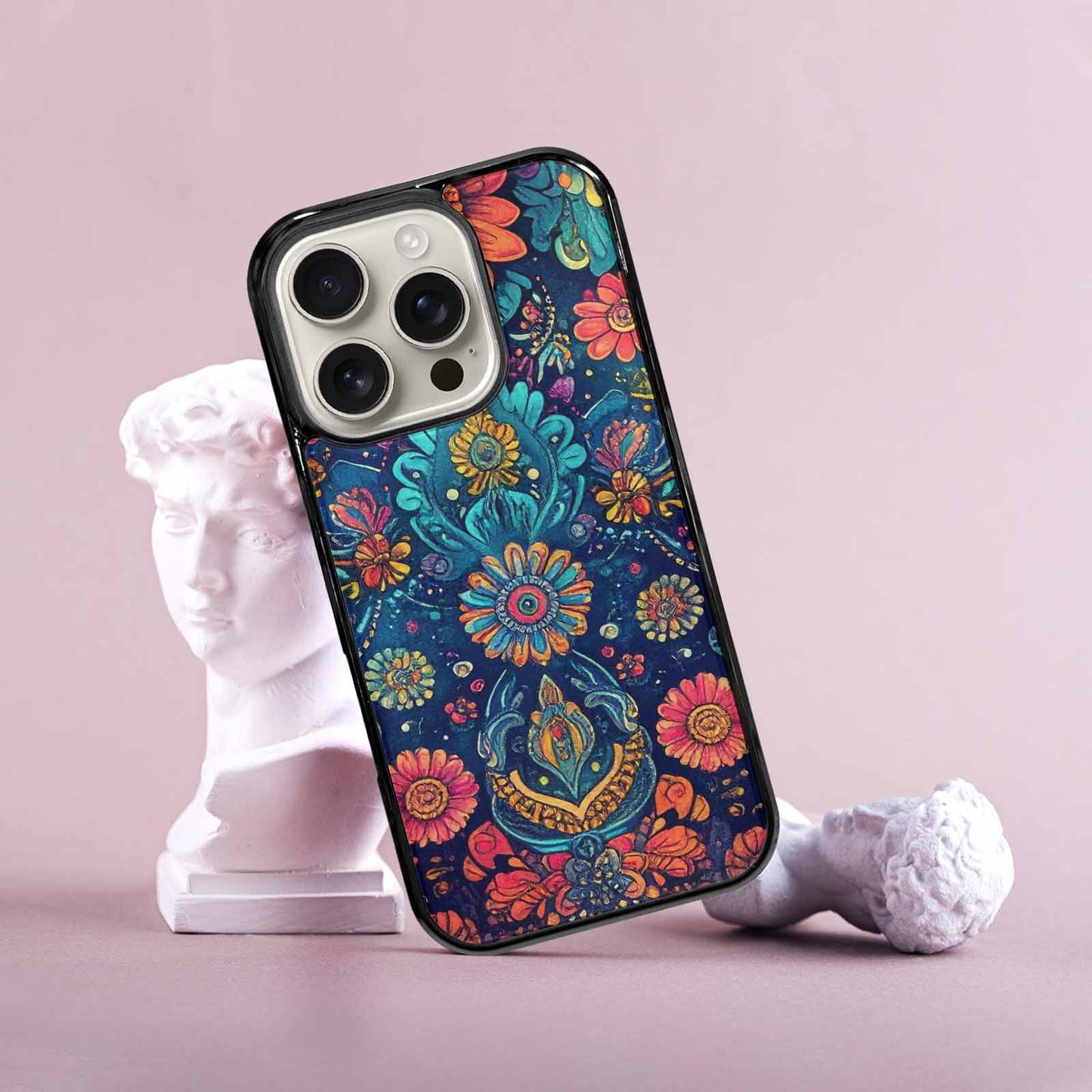 iPhone 16 Pro Case — Paisley Mandala, Custom Printed Phone Case