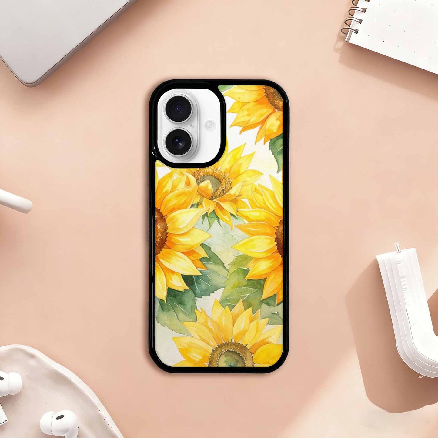 iPhone 17 Case — Sunflowers Watercolor Floral, Custom Made Phone Cover