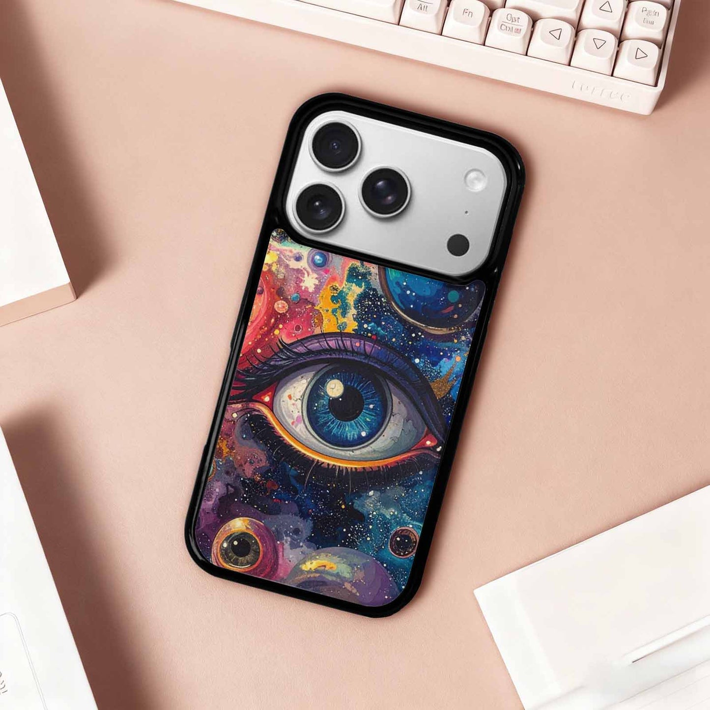 iPhone 17 Pro Case — Seamless Tileable Pattern Of Overlapping Galaxy, Original Design Phone Case