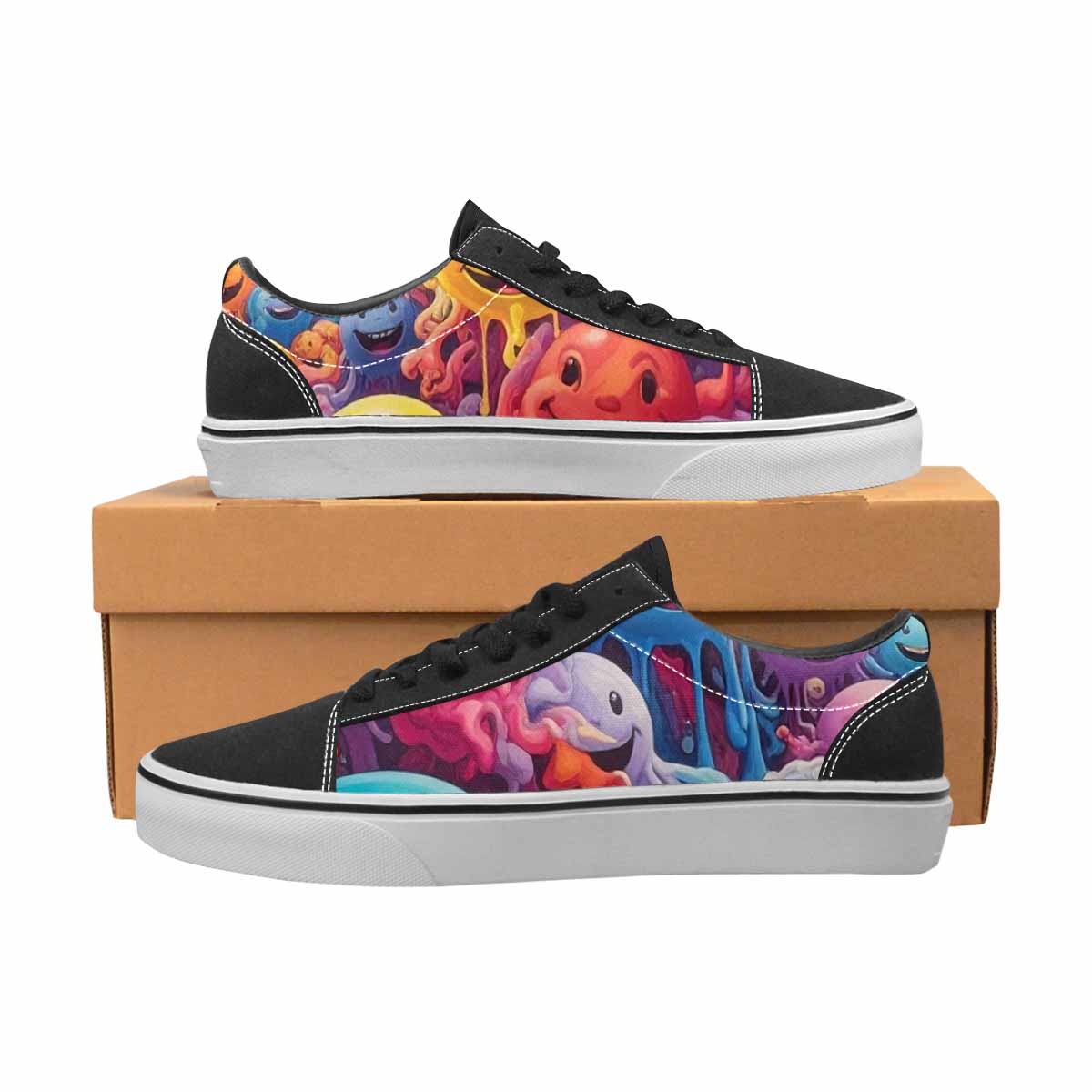 WOMEN'S Smiley Facessmiley Faces Lace-Up Canvas Y2K Shoes