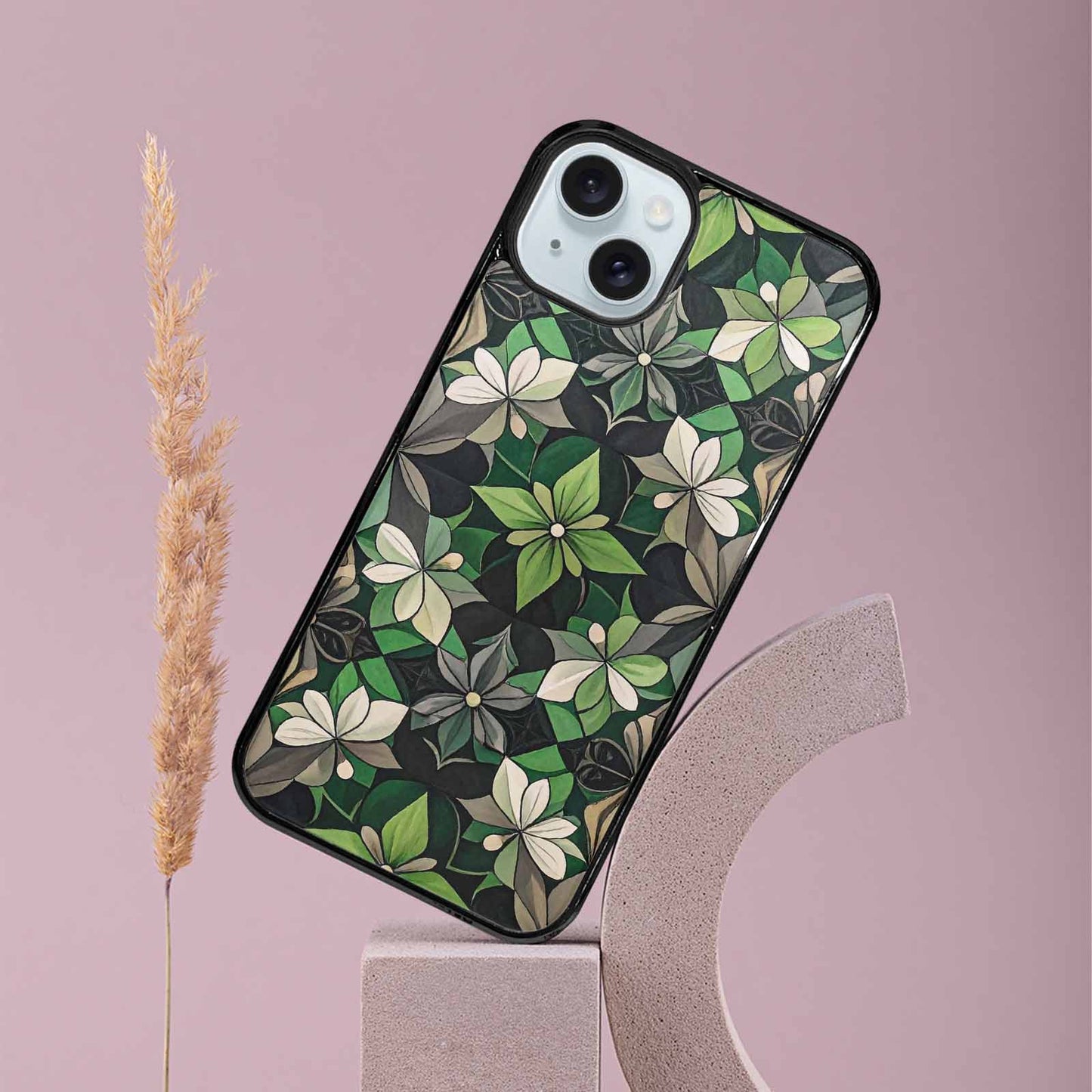 iPhone 15 Plus Case — Aromantic Flag Color Theme Small Rainbow, Original Design Phone Case