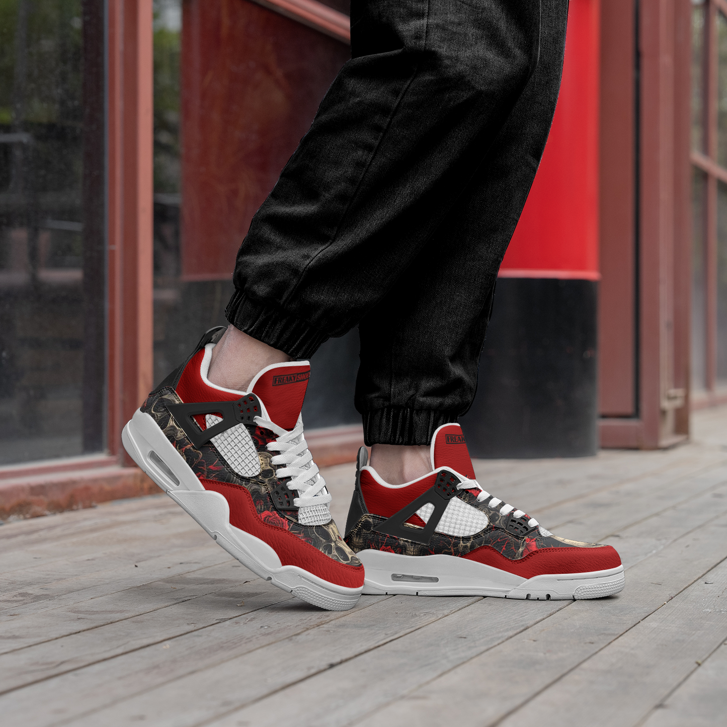 Skulls Unisex Non Slip Lace Up Breathable Fashion Sneakers