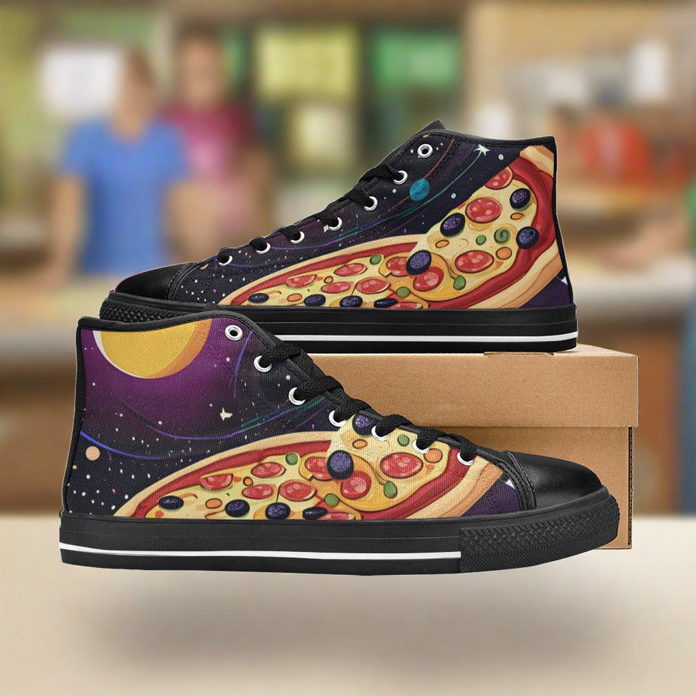 Peacock Crimson Black Unique MEN Bold Art - Freaky Shoes | Custom Art Sneakers