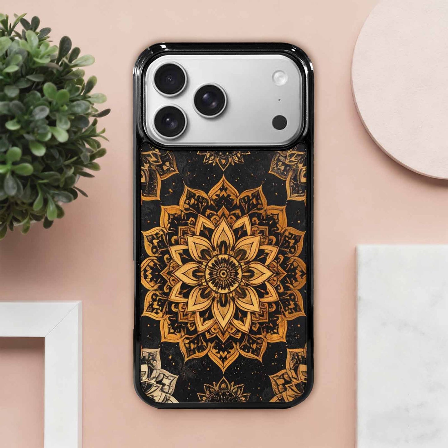 iPhone 17 Pro Max Case — Small Mandala Pattern, Randomly Floral, Unique Phone Case Design