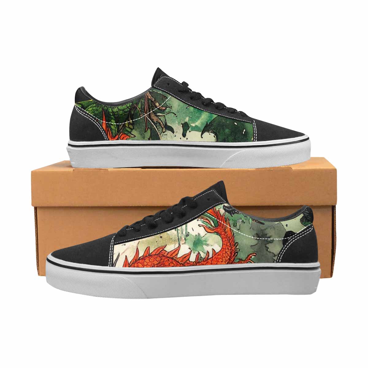 WOMEN'S Dragon Scale Lace-Up Canvas Surreal Shoes