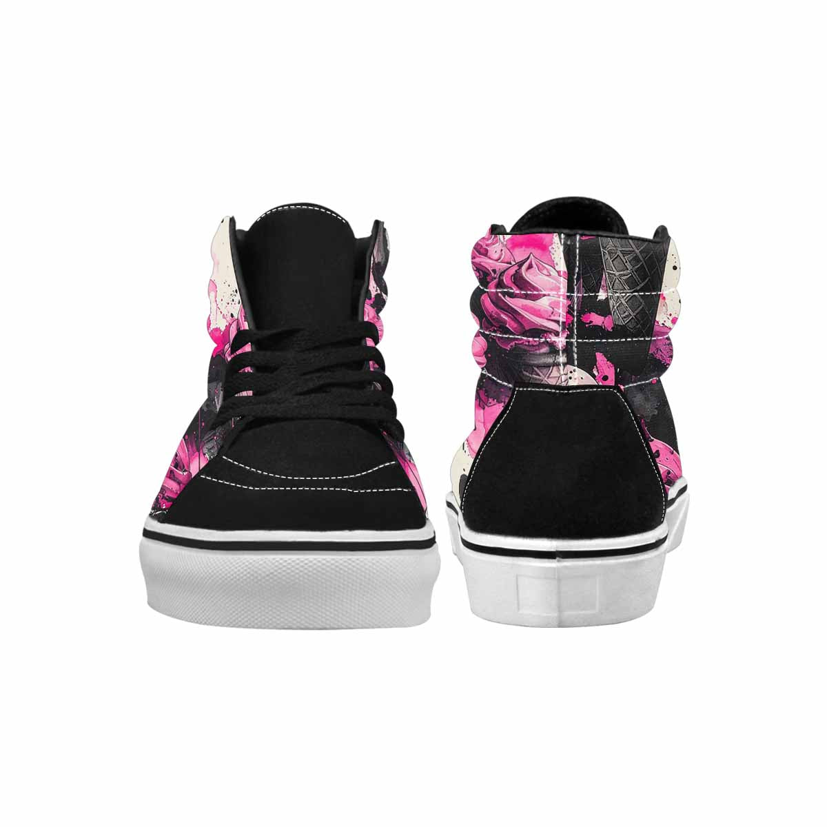 MEN'S Ice Cream Motif High Top Canvas Kaleidoscope Custom Sneakers