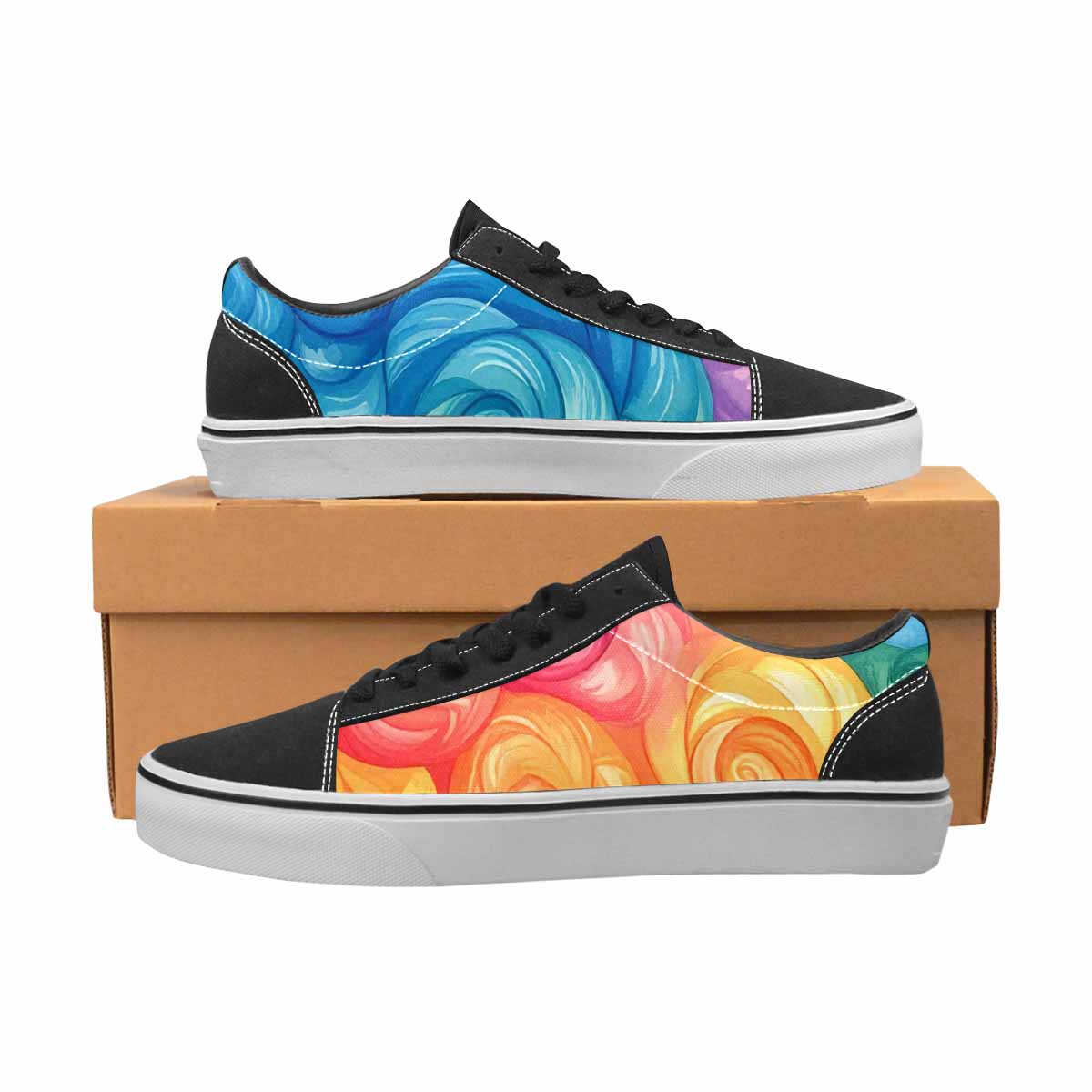 WOMEN'S Tie Lace-Up Canvas Dark Academia Sneakers