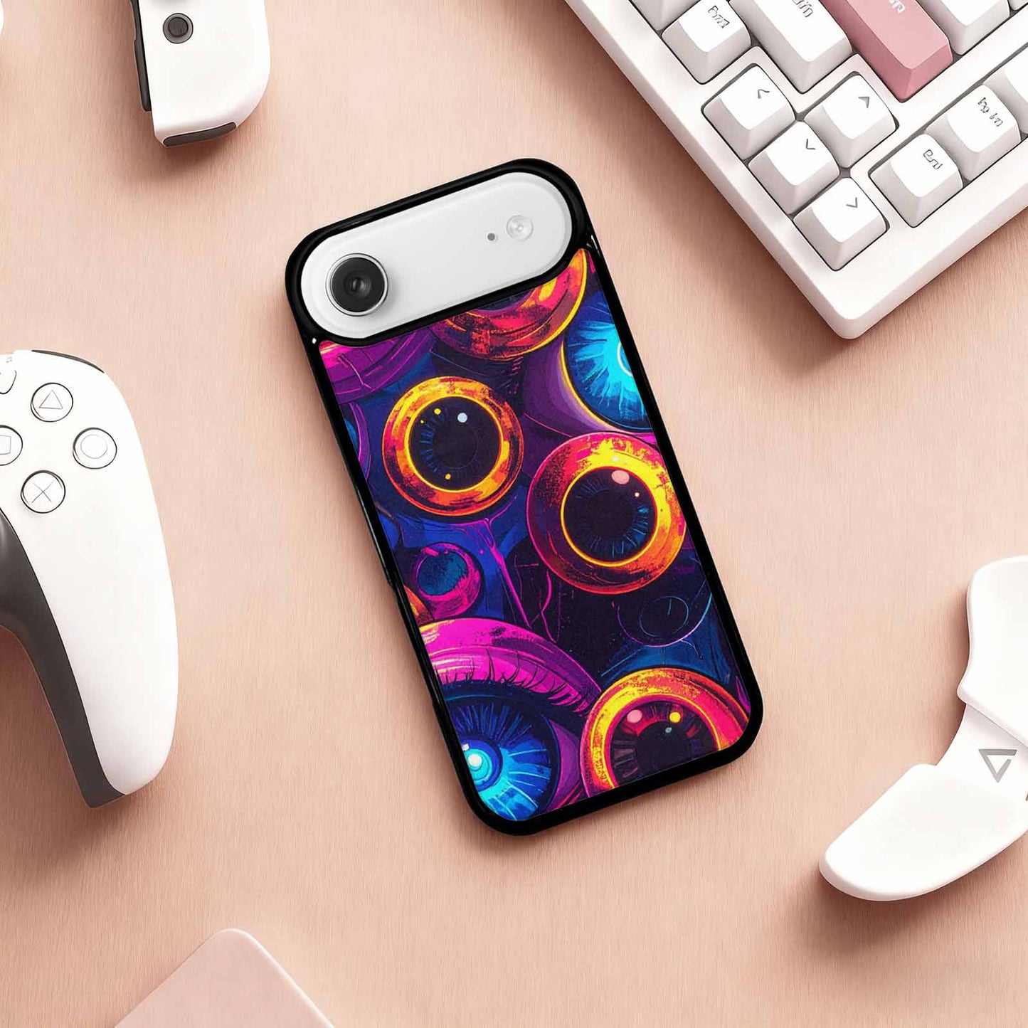 iPhone 17 Air Case — Seamless Tileable Pattern Of Overlapping Cartoon, Custom Printed Phone Case