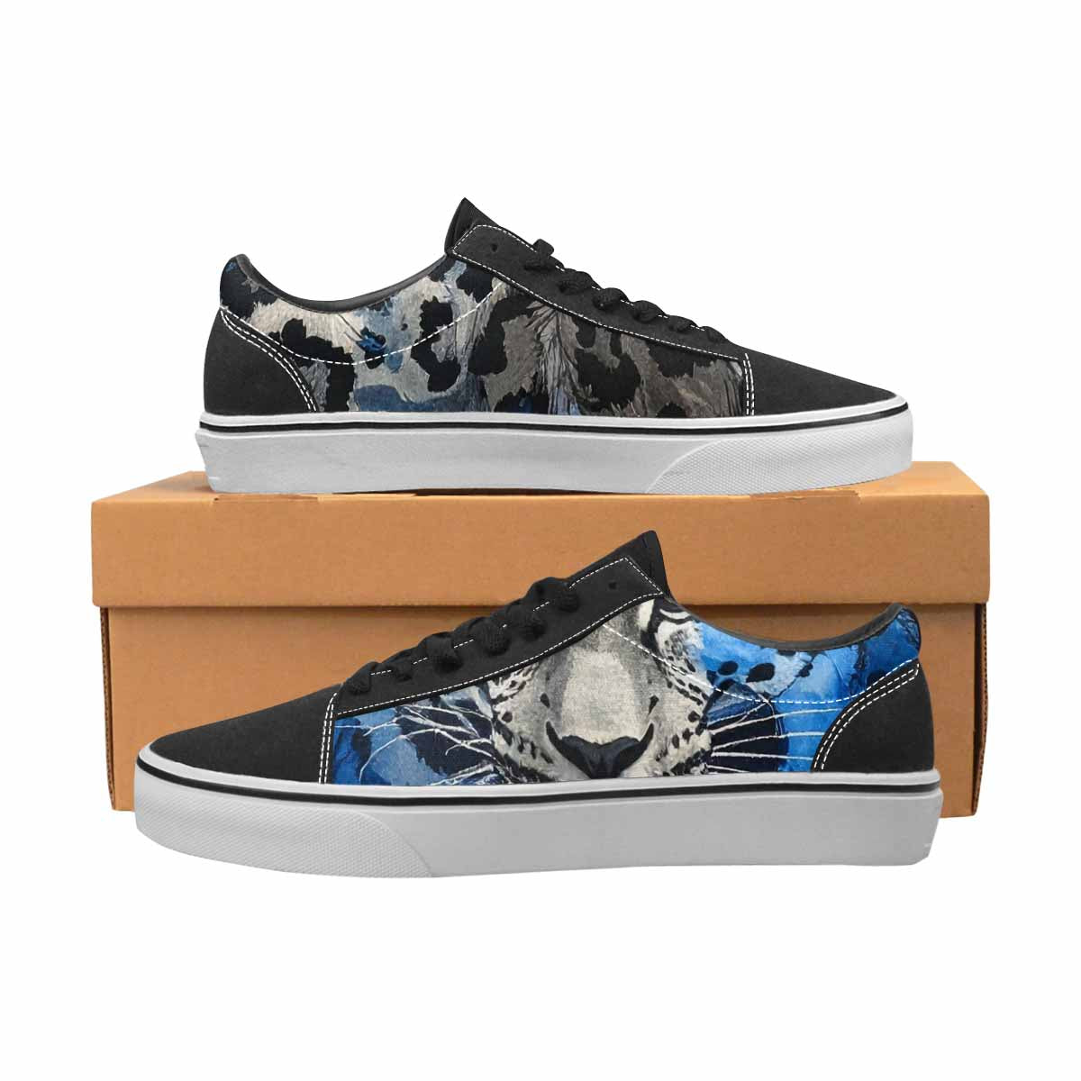 WOMEN'S Animal Print Lace-Up Canvas Aesthetic Shoes