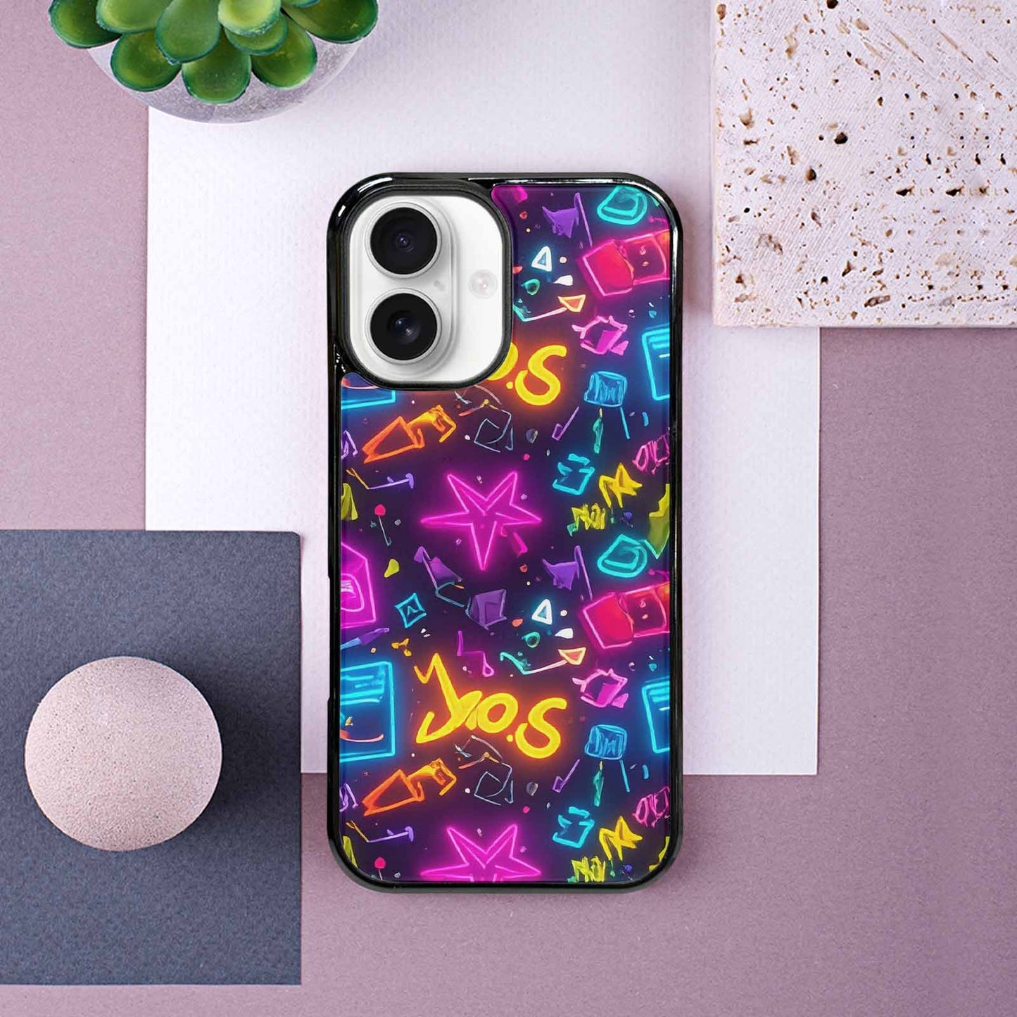 iPhone 16 Case — 80s Retro Motif 80s Retro Motifs, Customized Protective Case
