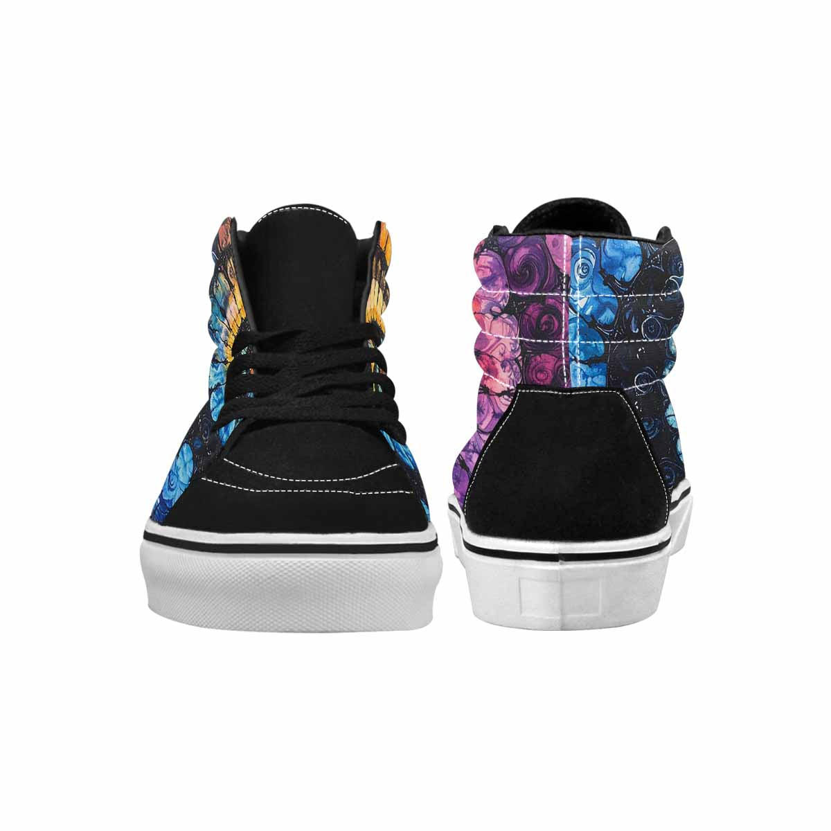 MEN'S Tie High Top Canvas Dark Academia Custom Sneakers
