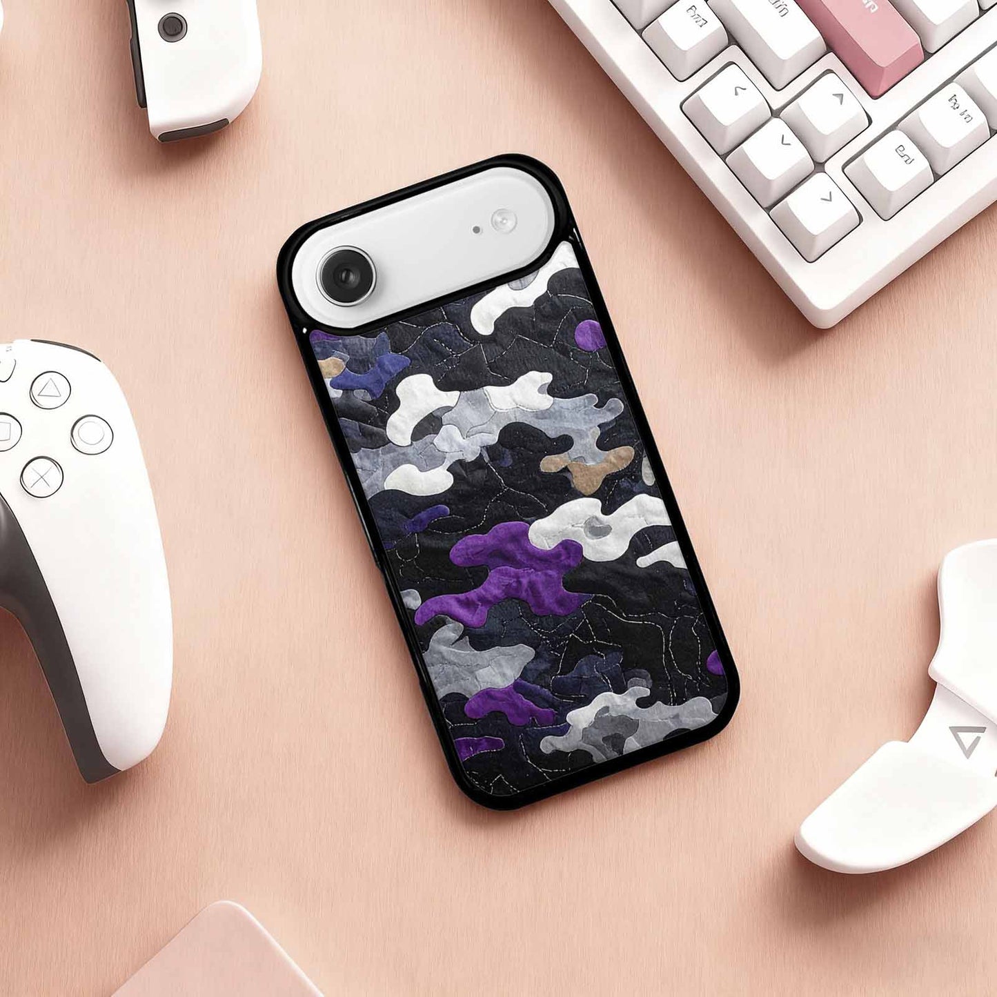 iPhone 17 Air Case — Vivid Camo Asexual Pride Camo, Custom Art Phone Cover