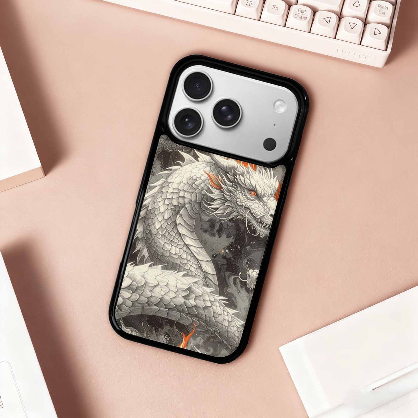 iPhone 17 Pro Case — Retro Dragons Flame Retro Vintage, Custom Art Phone Cover