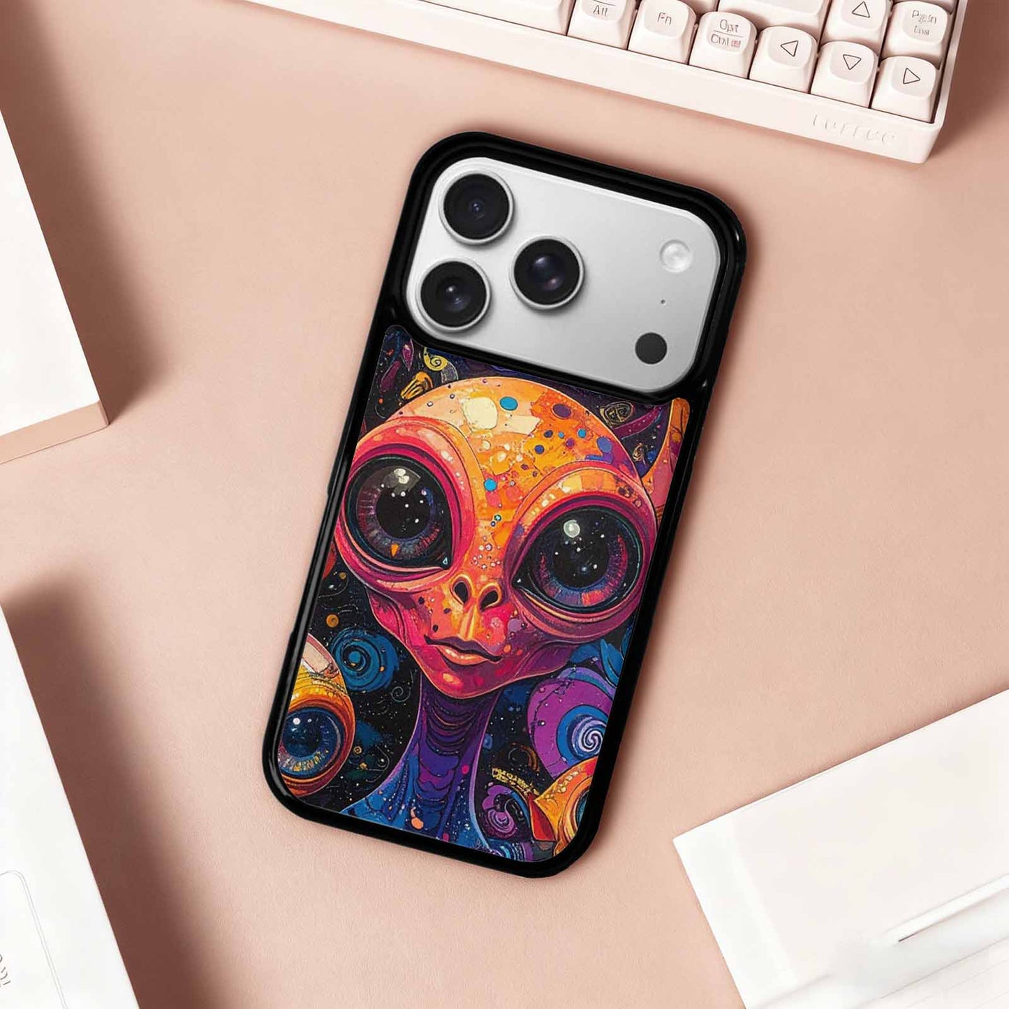 iPhone 17 Pro Case — Cartoon Alien Characters Alien Scifi, Custom Art Phone Cover