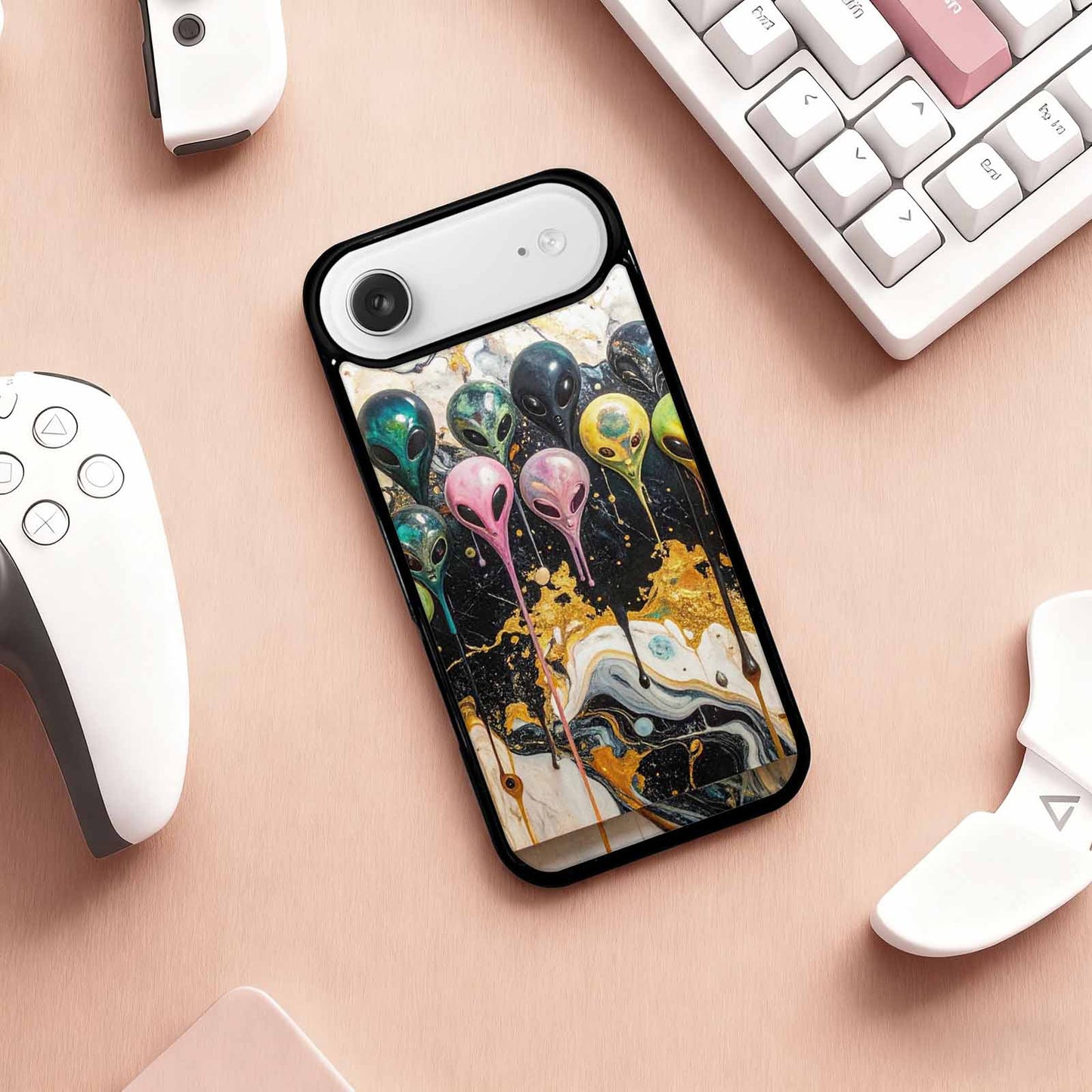 iPhone 17 Air Case — Aliens Marblemelting Aliens Pa Cy7 Alien, Custom Printed Phone Case