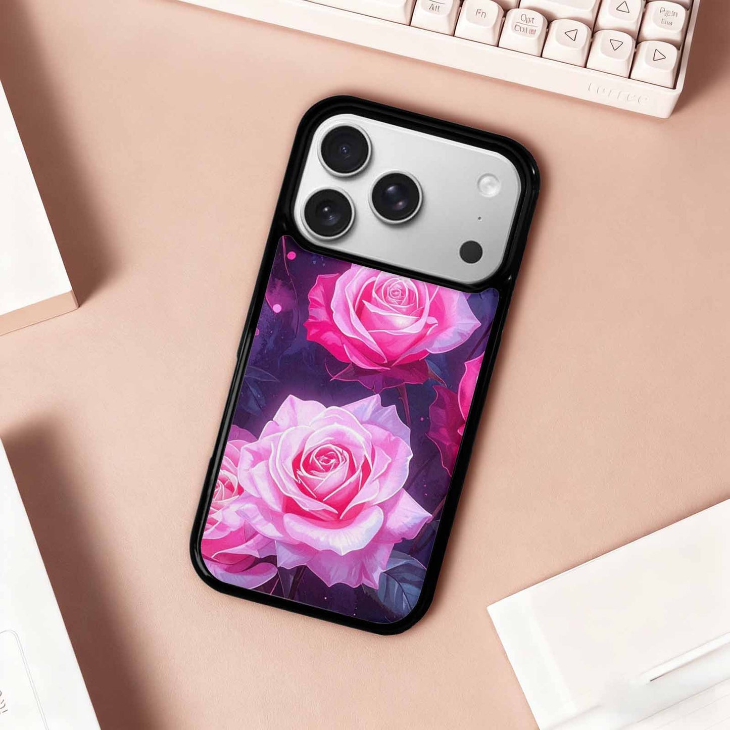 iPhone 17 Pro Case — Watercolor Marble Rose Watercolor Abstract, Customized Protective Case